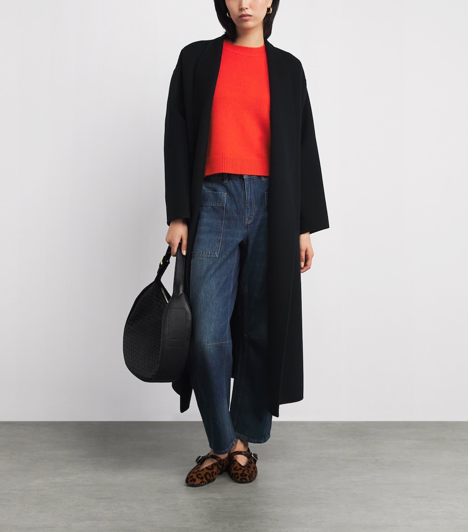 Cashmere Crew-Neck Sweater VIVID ORANGE Image 2