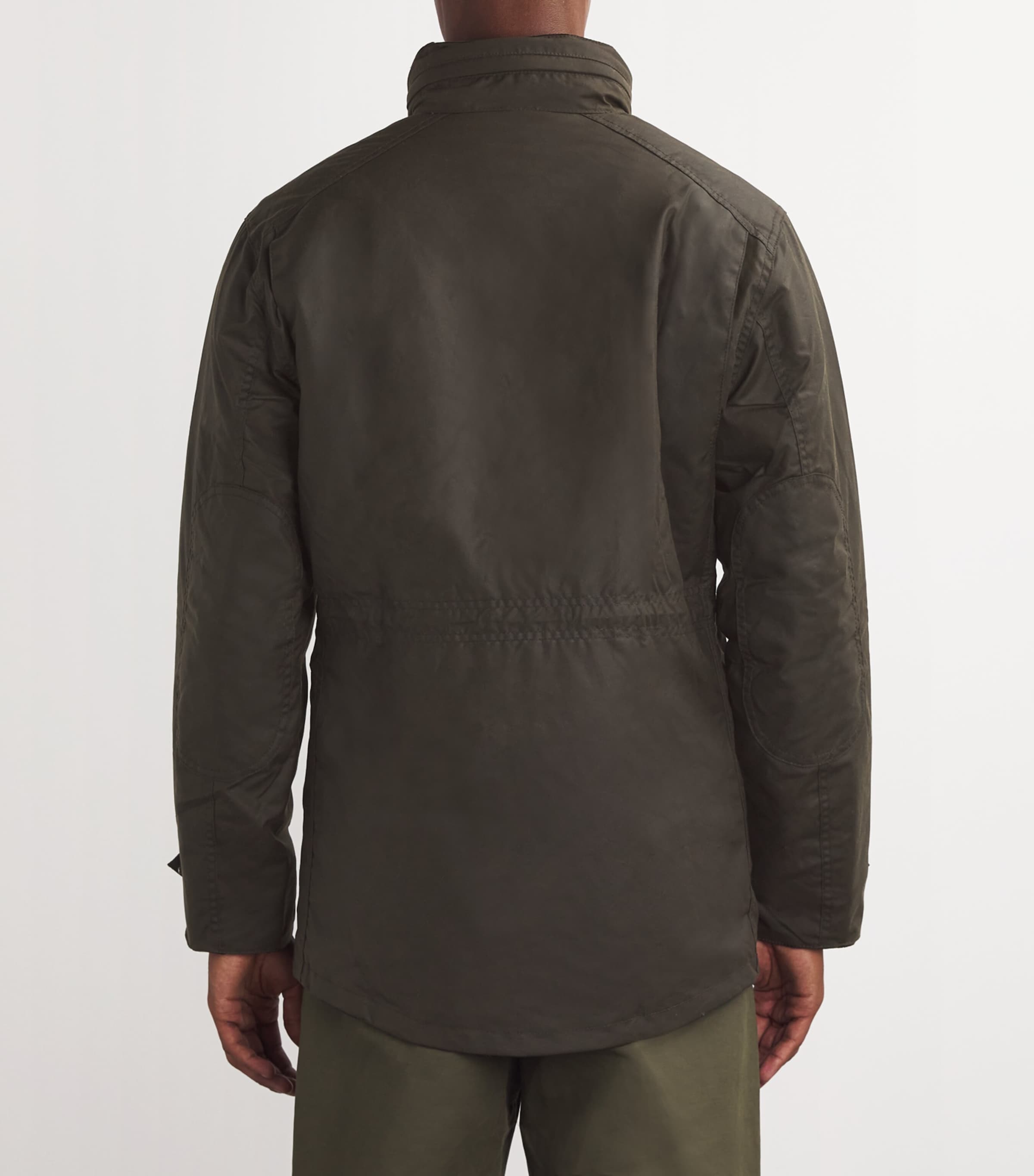 Barbour Mens Waxed Sapper Jacket Olive Image 4
