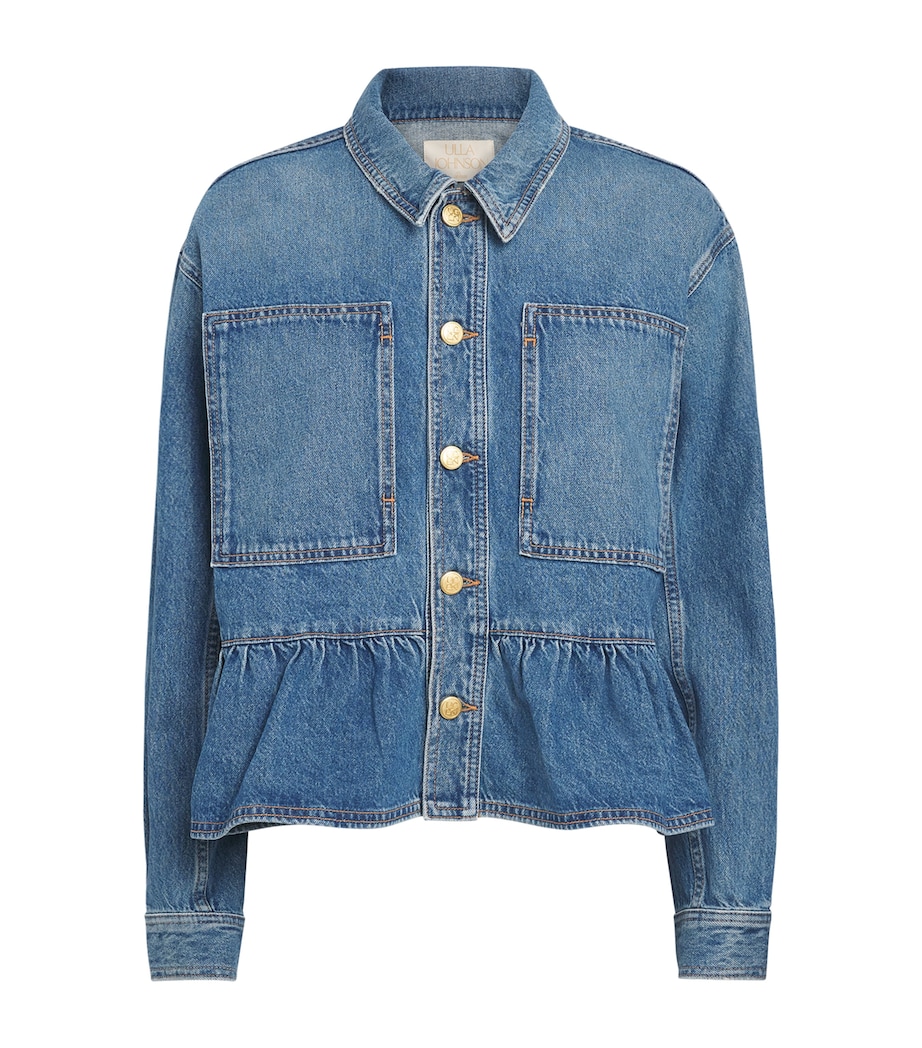 Ulla Johnson Womens Arquette Denim Jacket Danube Image 1
