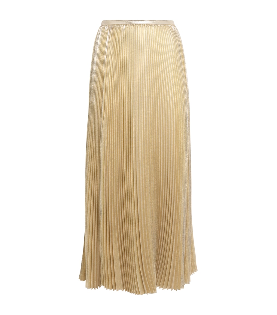 Silk-Blend Lamé Essai Midi Skirt GILT Image 1