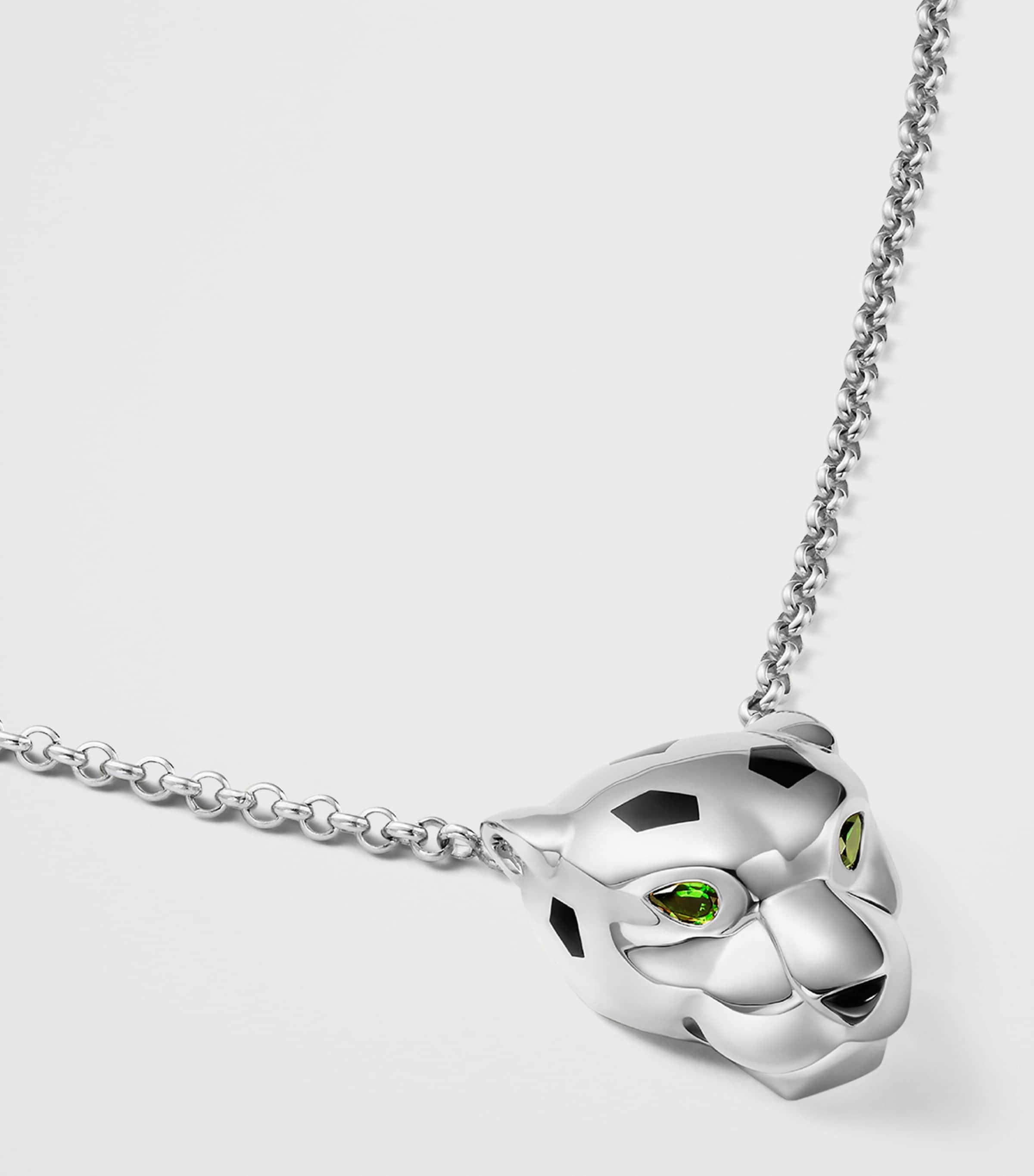 Cartier White Gold, Tsavorite and Onyx Panthère de Cartier Necklace White Gold Image 3