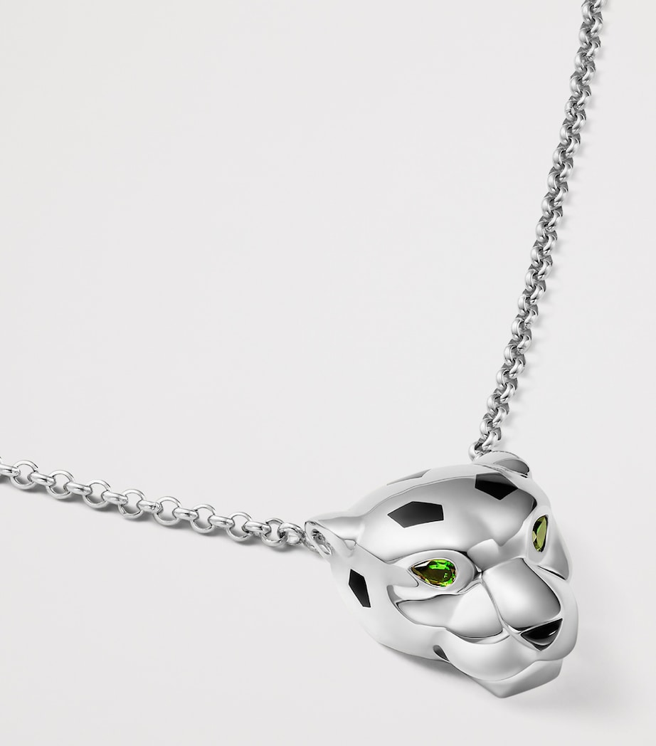 Cartier White Gold, Tsavorite and Onyx Panthère de Cartier Necklace White Gold Image 3