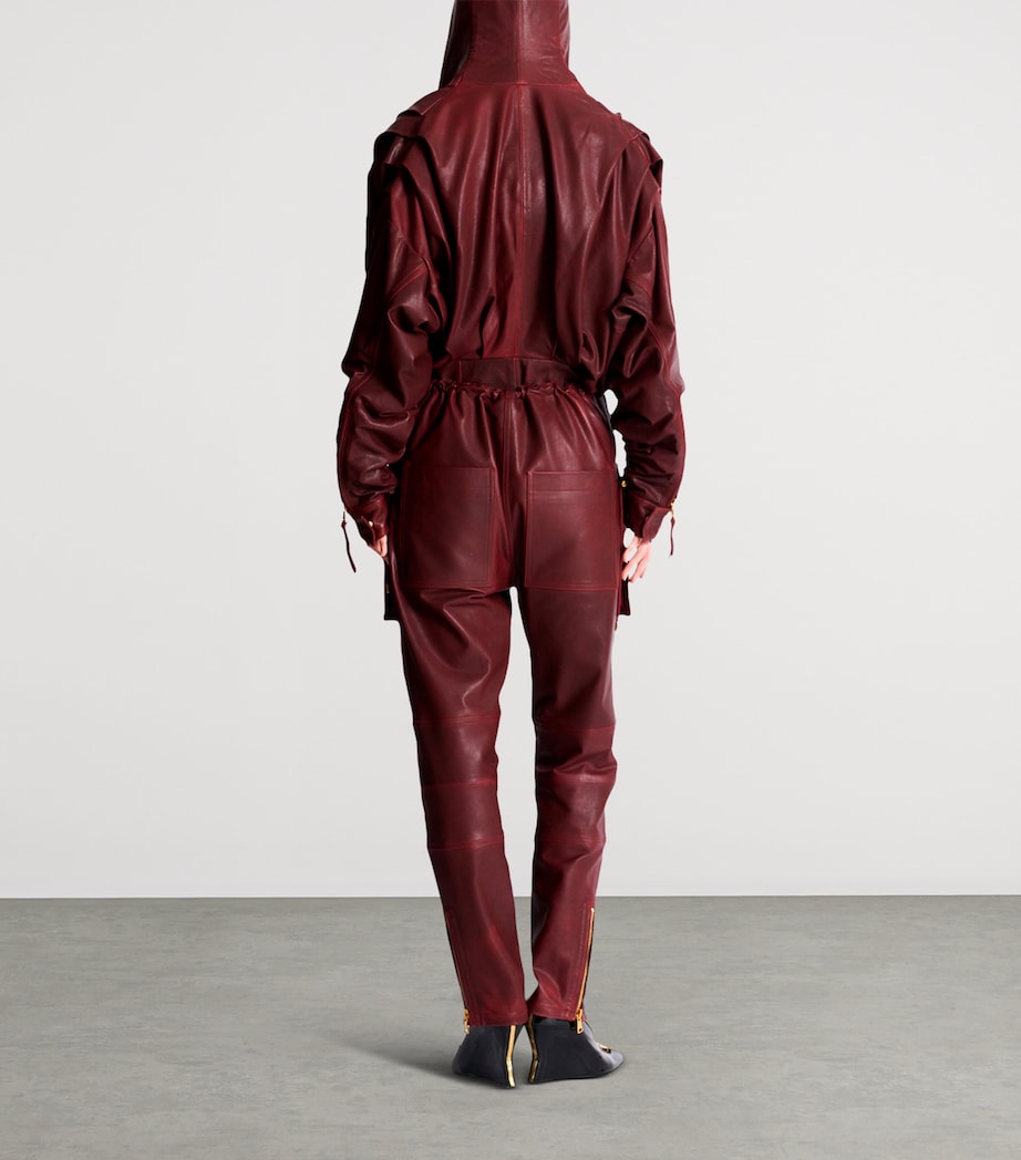 Lambskin Cargo Trousers 3AR AUBERGINE Image 3
