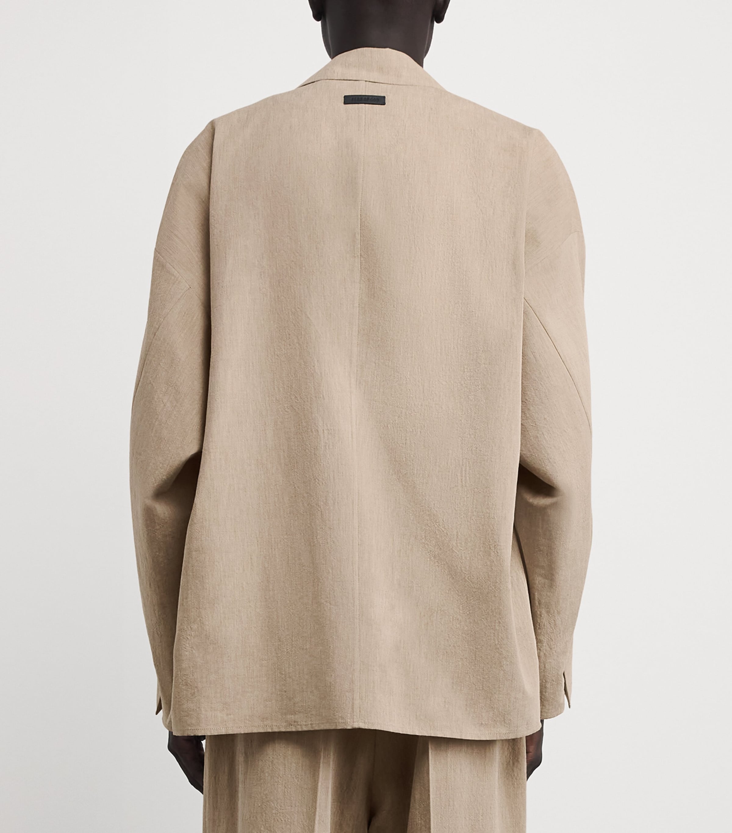 Virgin Wool-Cotton Unlined California Blazer DUNE PEARL Image 4