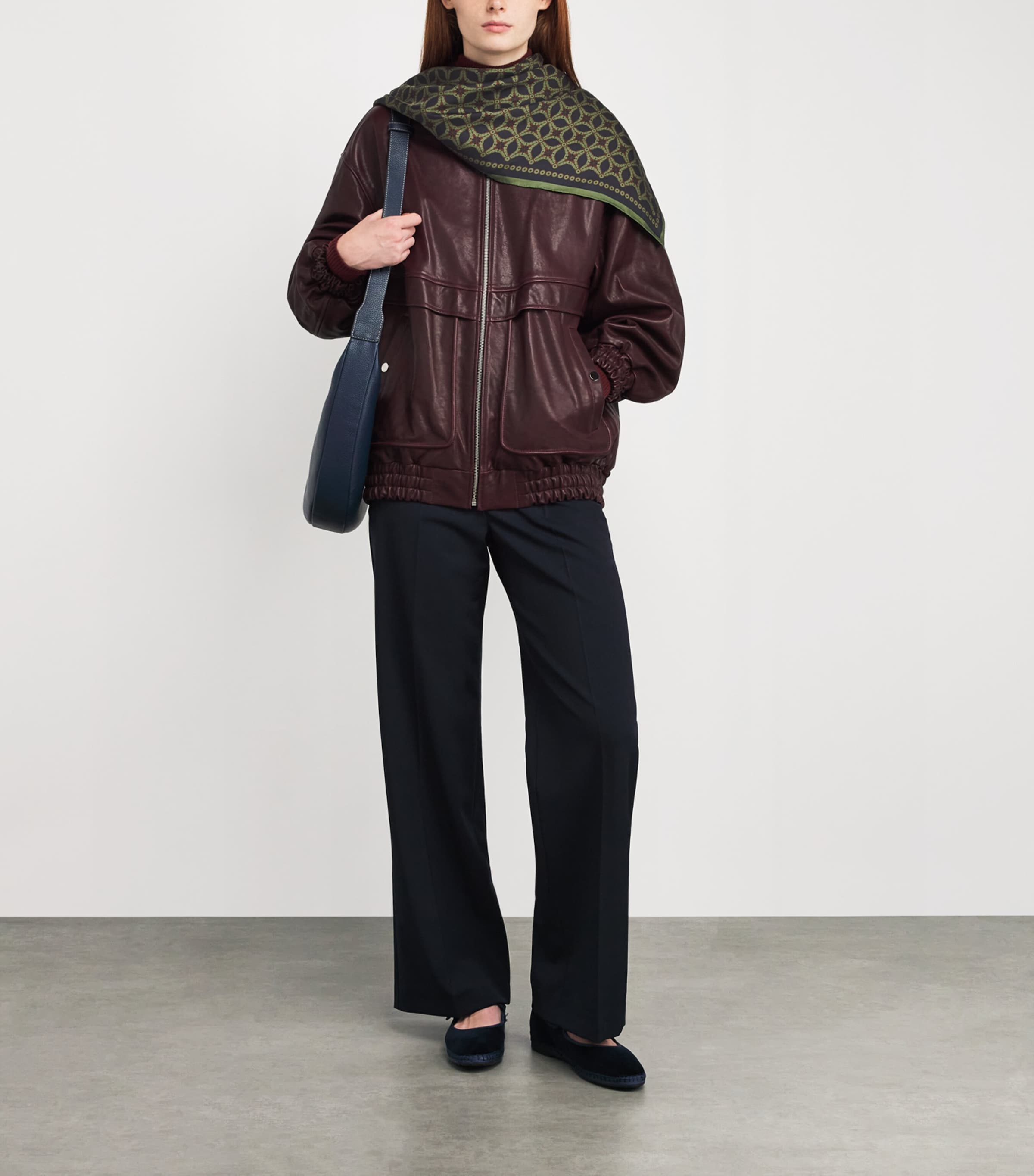 Silk Printed Square Scarf ULTRAMARINE Image 3