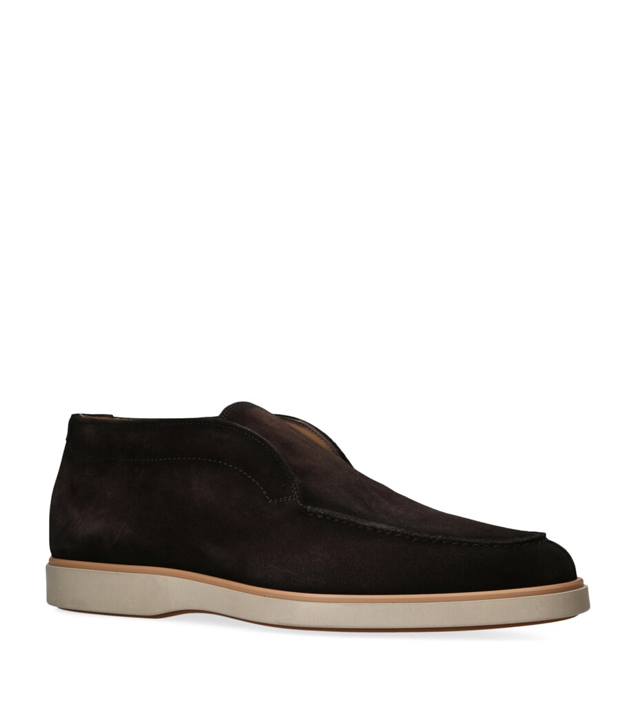 Magnanni Mens Suede Paraiso Loafers Brown Image 3
