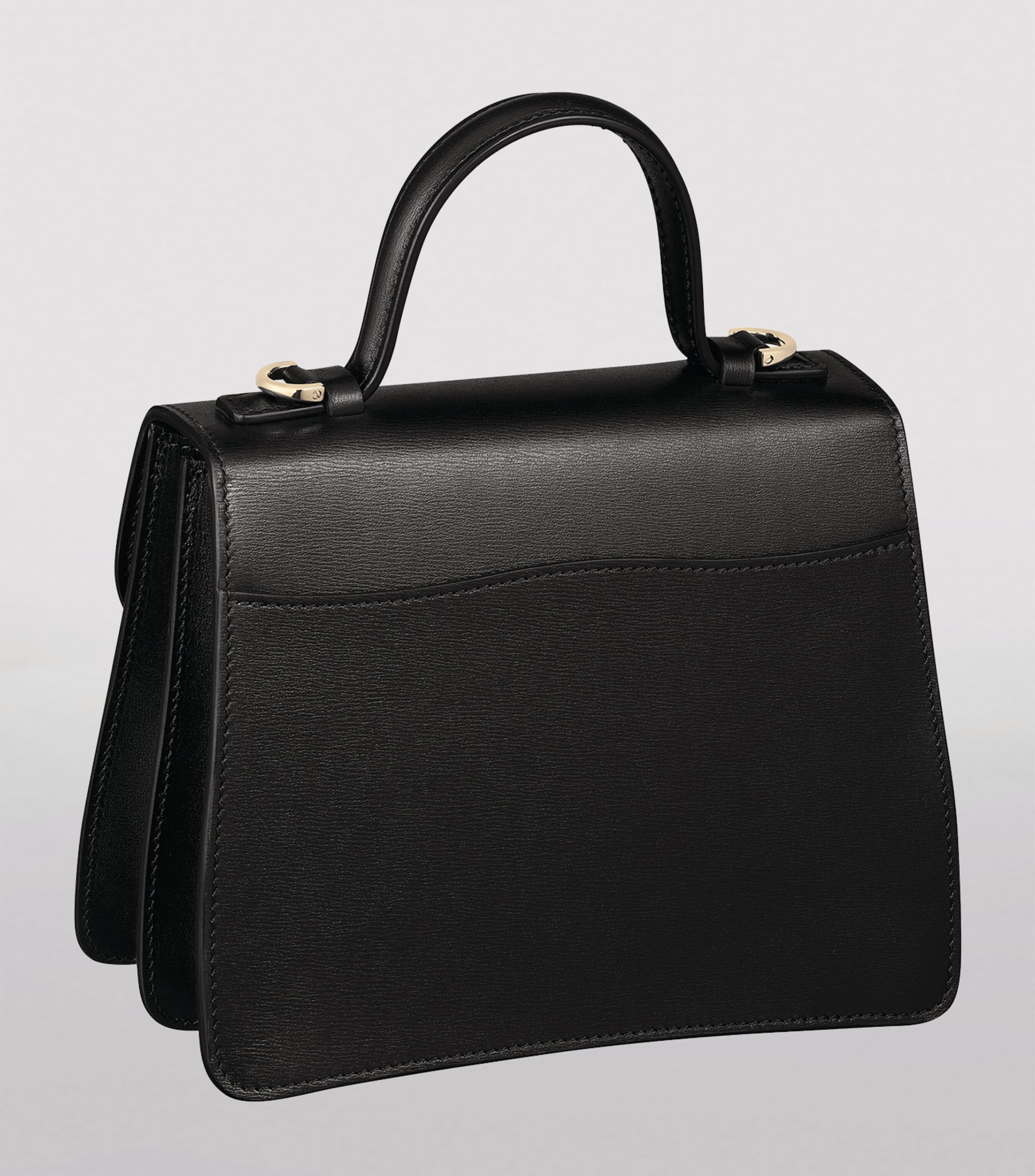 Leather Mini Panthère De Cartier Top-Handle Bag BLACK Image 2