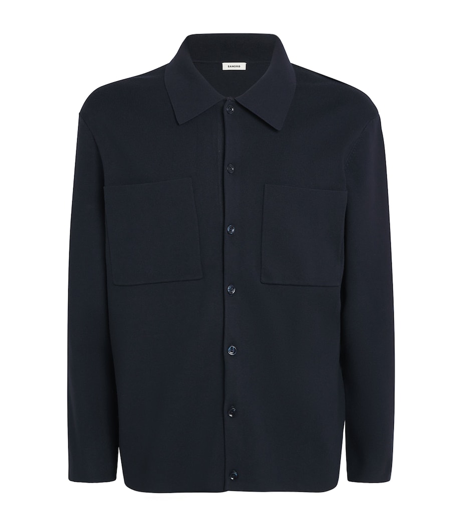 Spread -Collar Cardigan NAVY BLUE Image 1