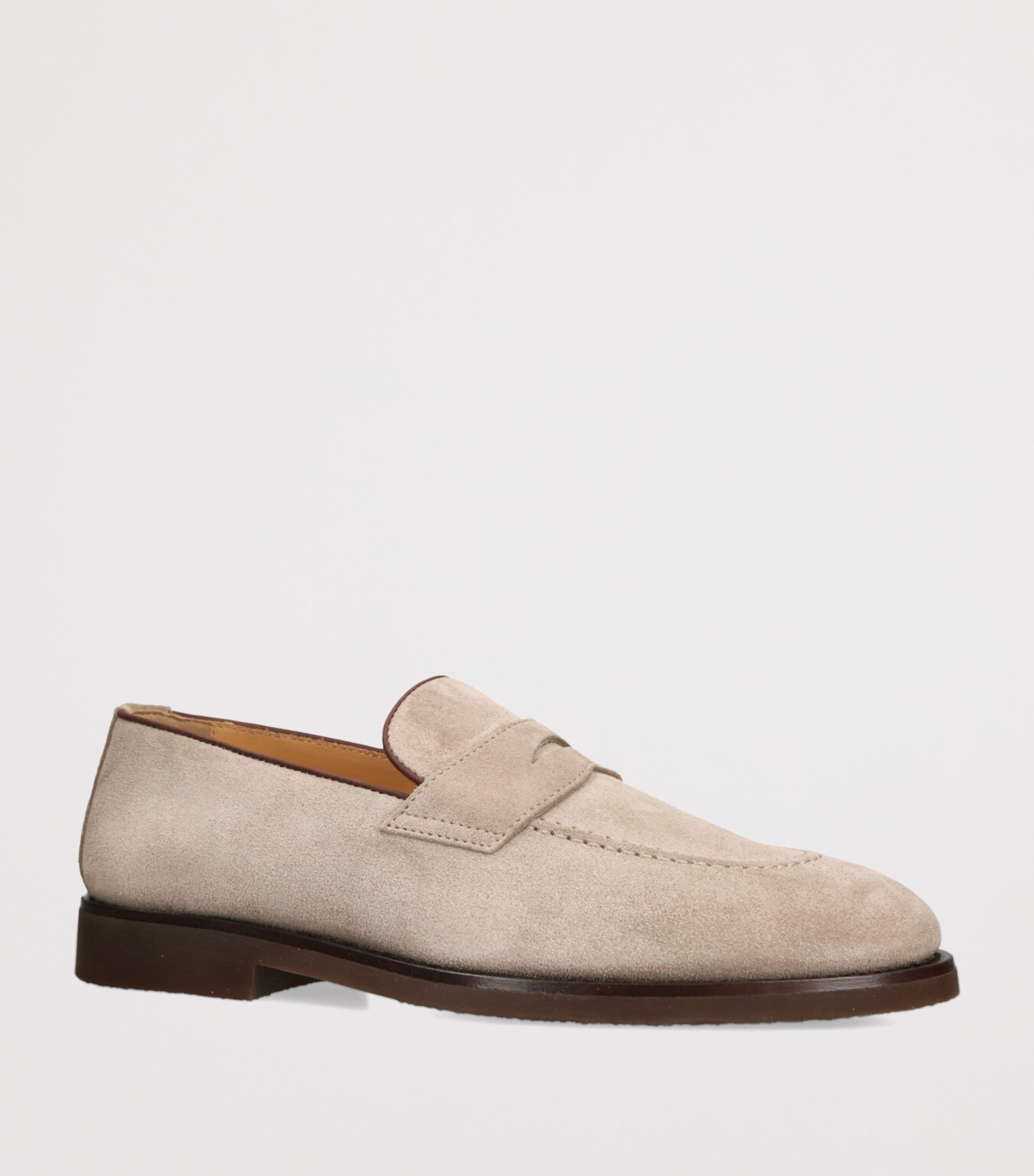 Suede Penny Loafers BEIGE Image 3