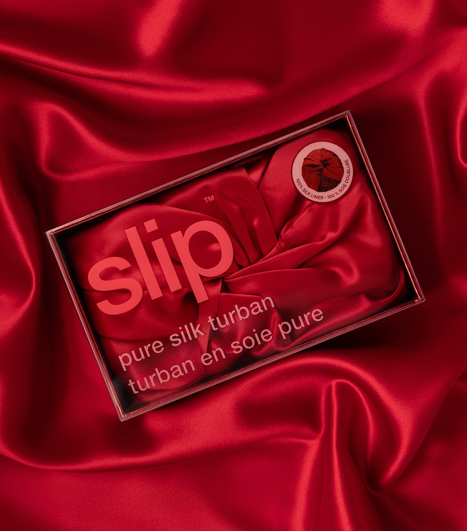 Slip Pure Silk Turban Scarlet Image 3