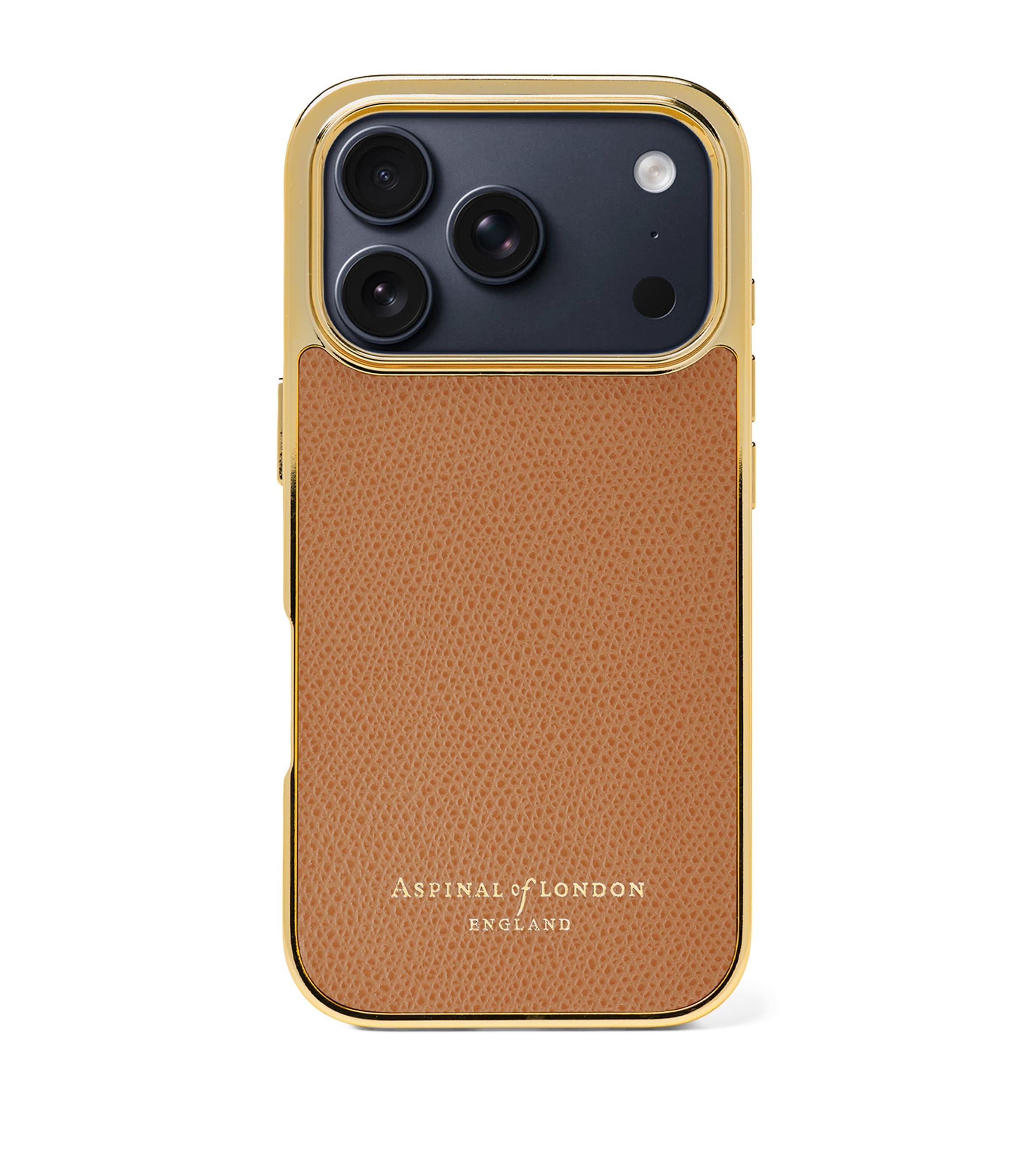 Aspinal Of London Leather iPhone 17 Pro Case Caramel Image 1