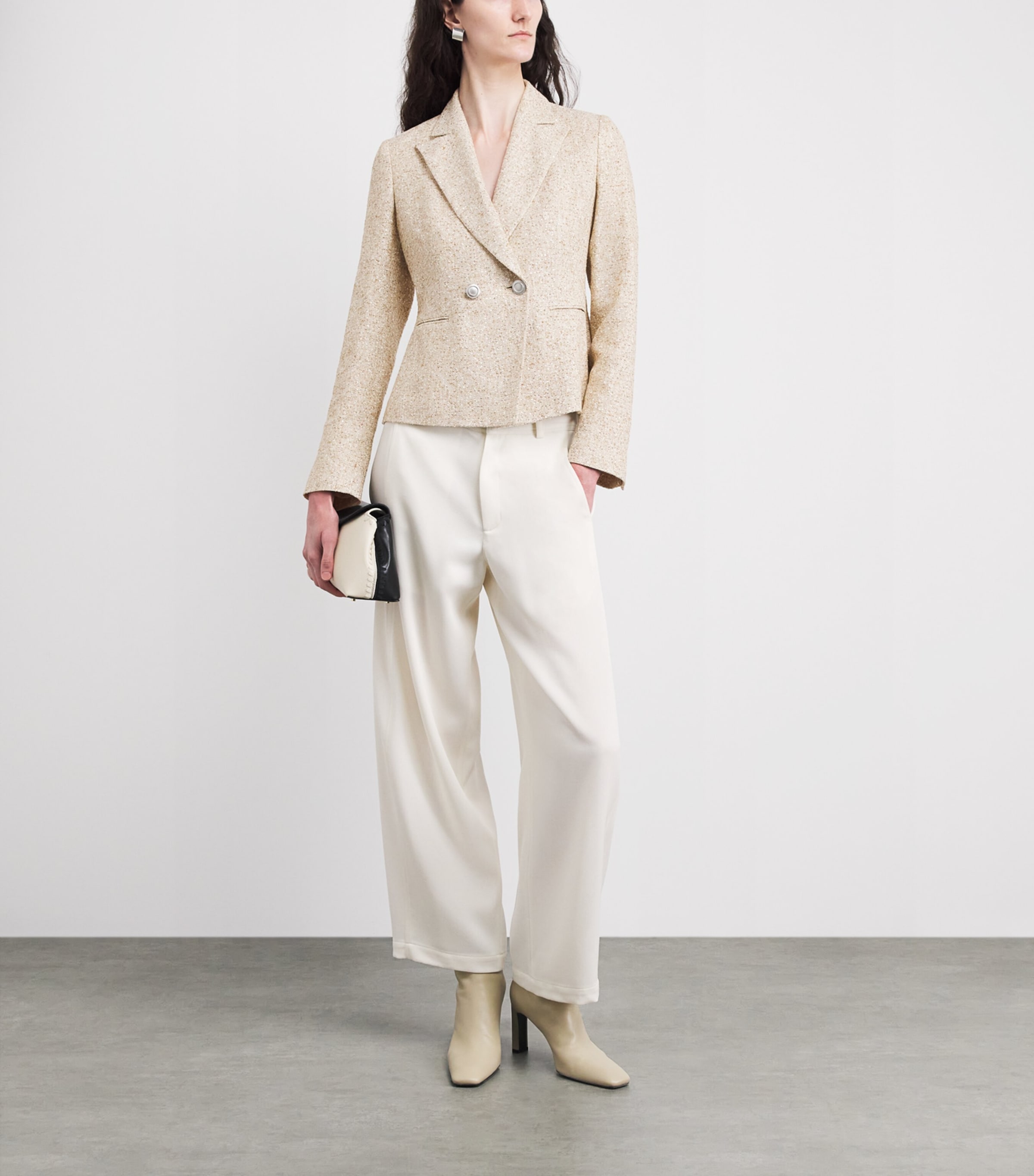Linen-Blend Blazer BEIGE Image 2