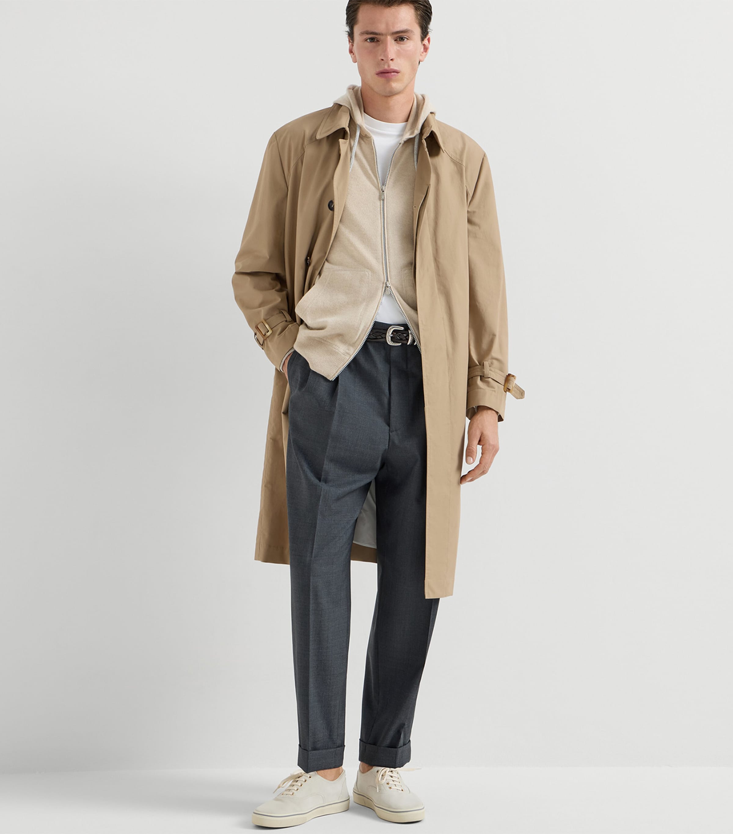 Brunello Cucinelli Mens Cashmere Zip-Up Hoodie Image 5