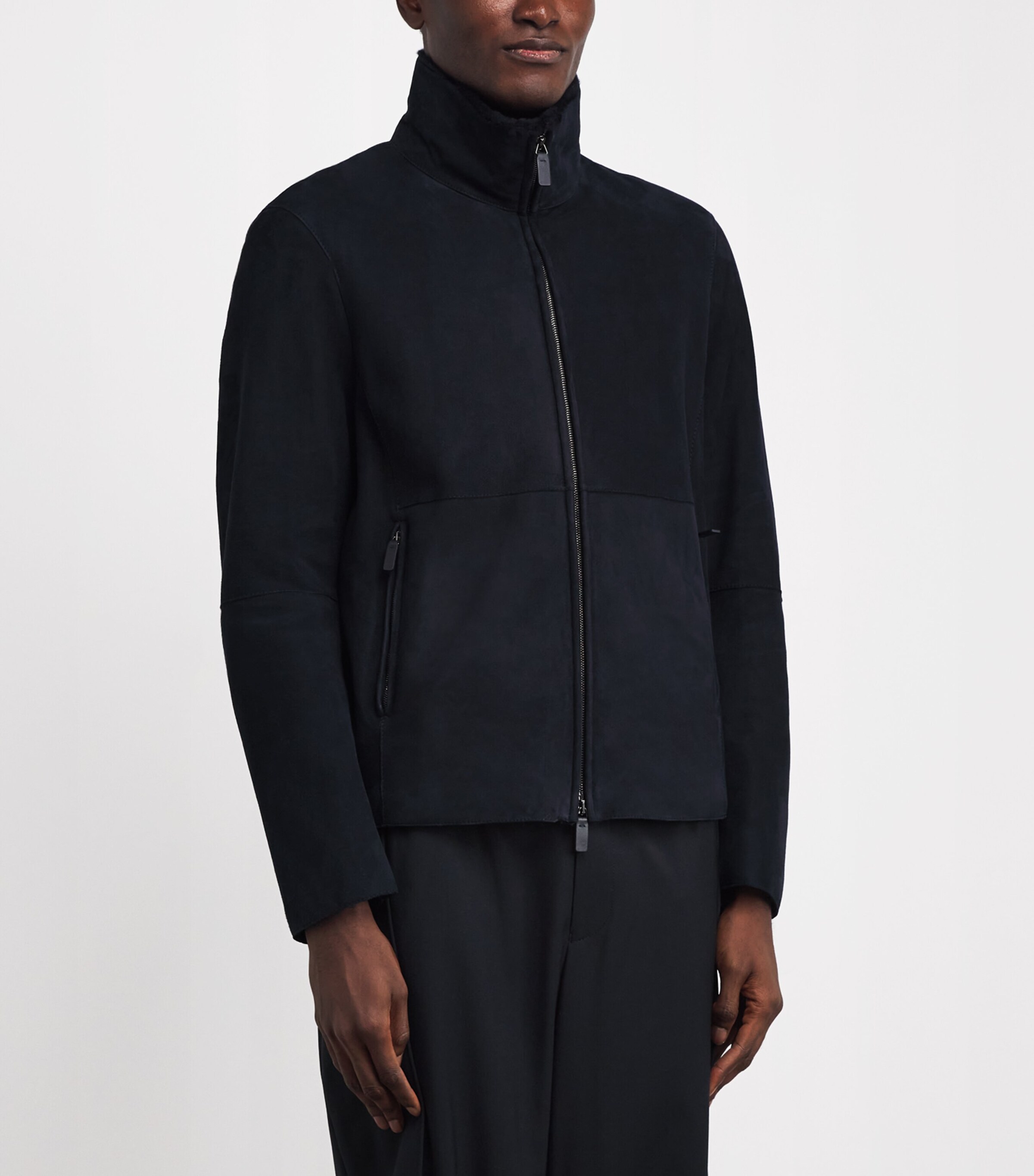 Suede Funnel-Neck Sweatshirt 922 Image 3