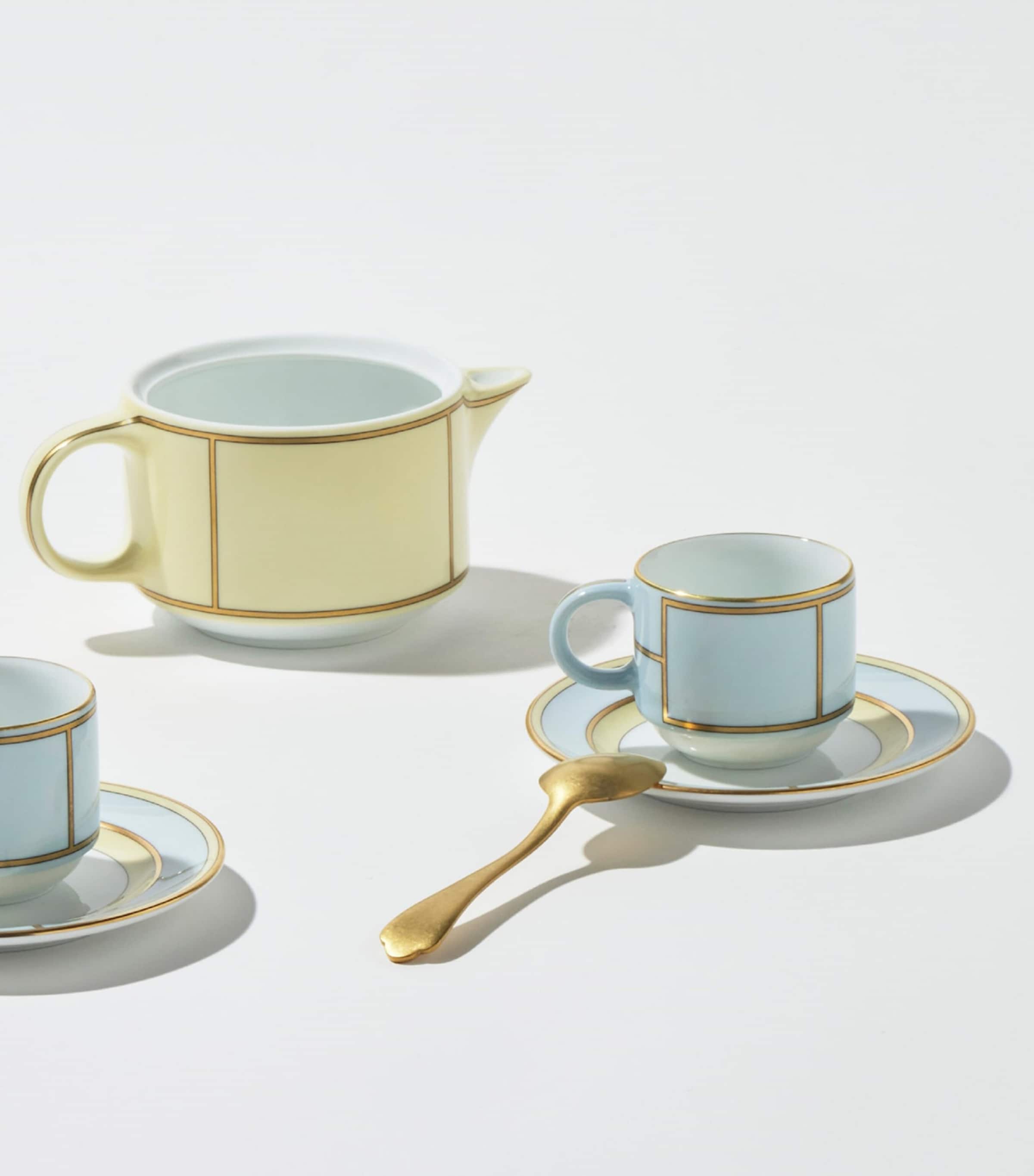 Set of 2 Colonna Diva Celeste Coffee Cups and Saucers G00134903 Image 4