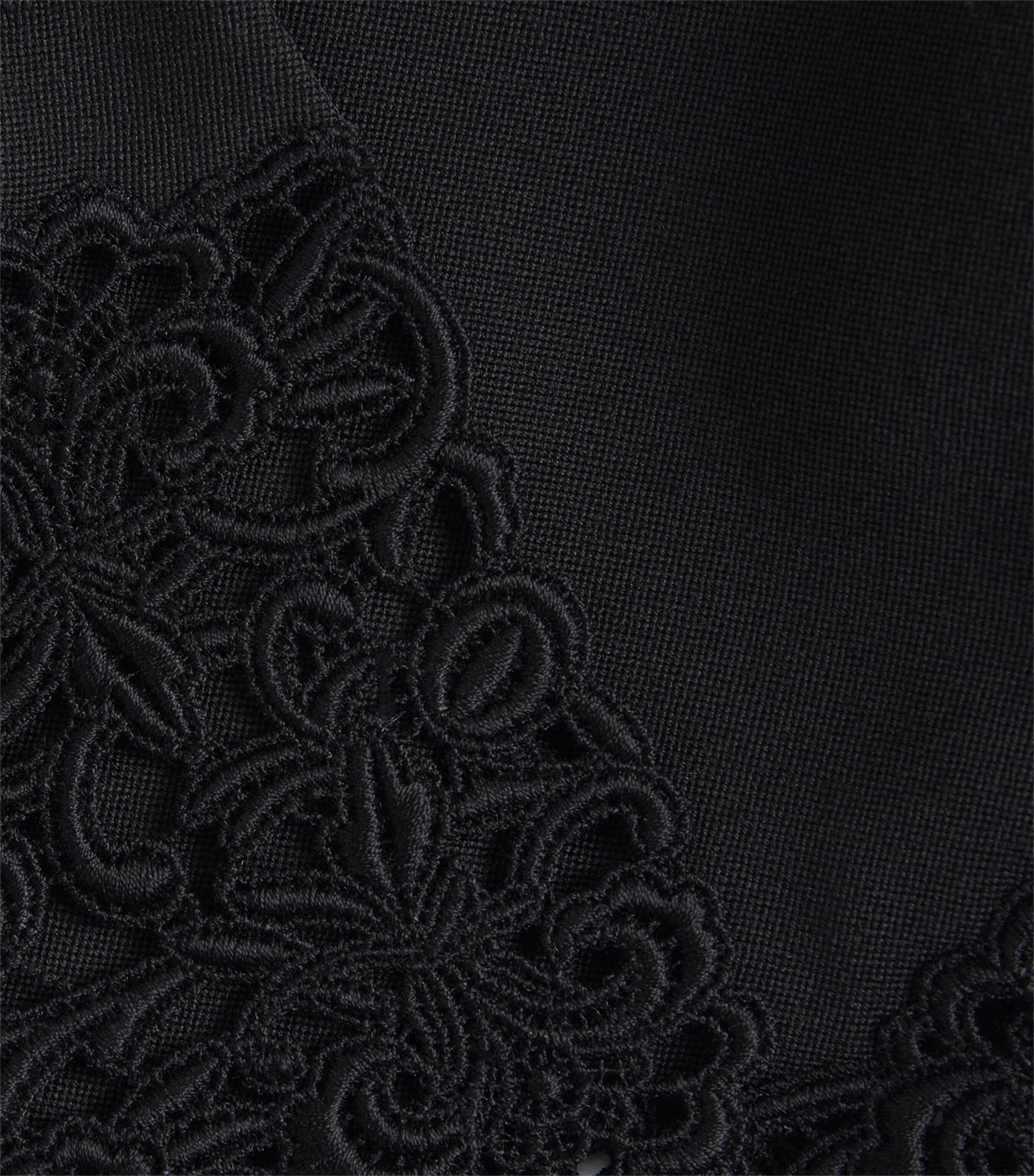 Chloé Womens Wool Lace-Embroidered Jacket Black Image 2