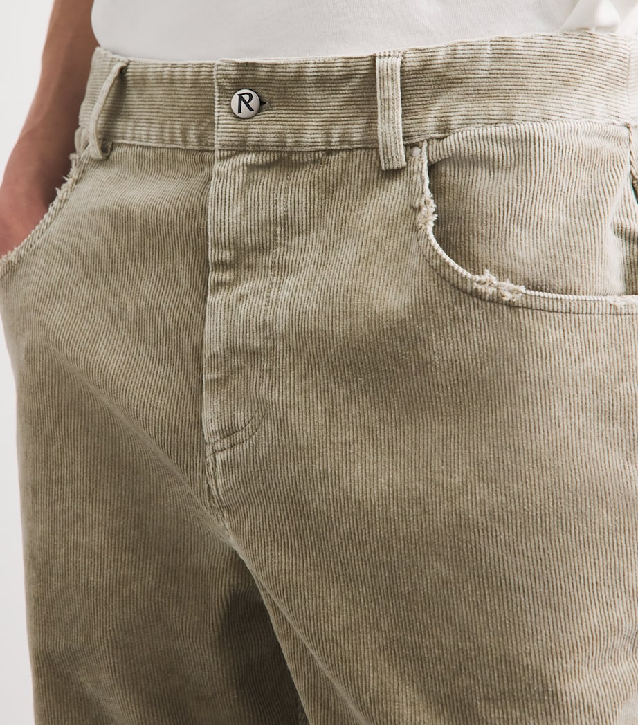 Represent Mens Corduroy Straight Trousers Vintage Khaki Image 3