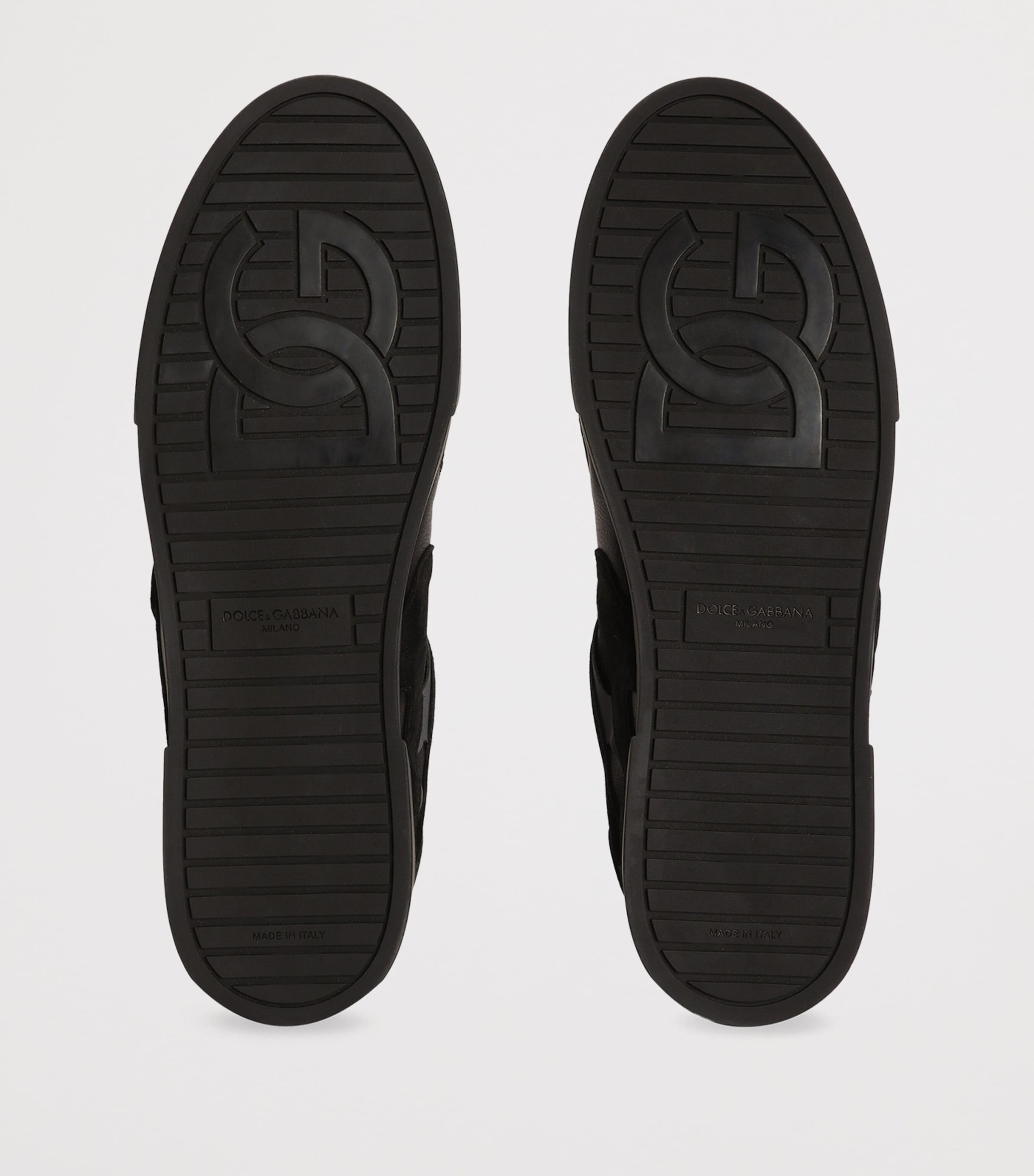 Dolce&Gabbana Leather-Panelled Logo Sneakers Black/black Image 5