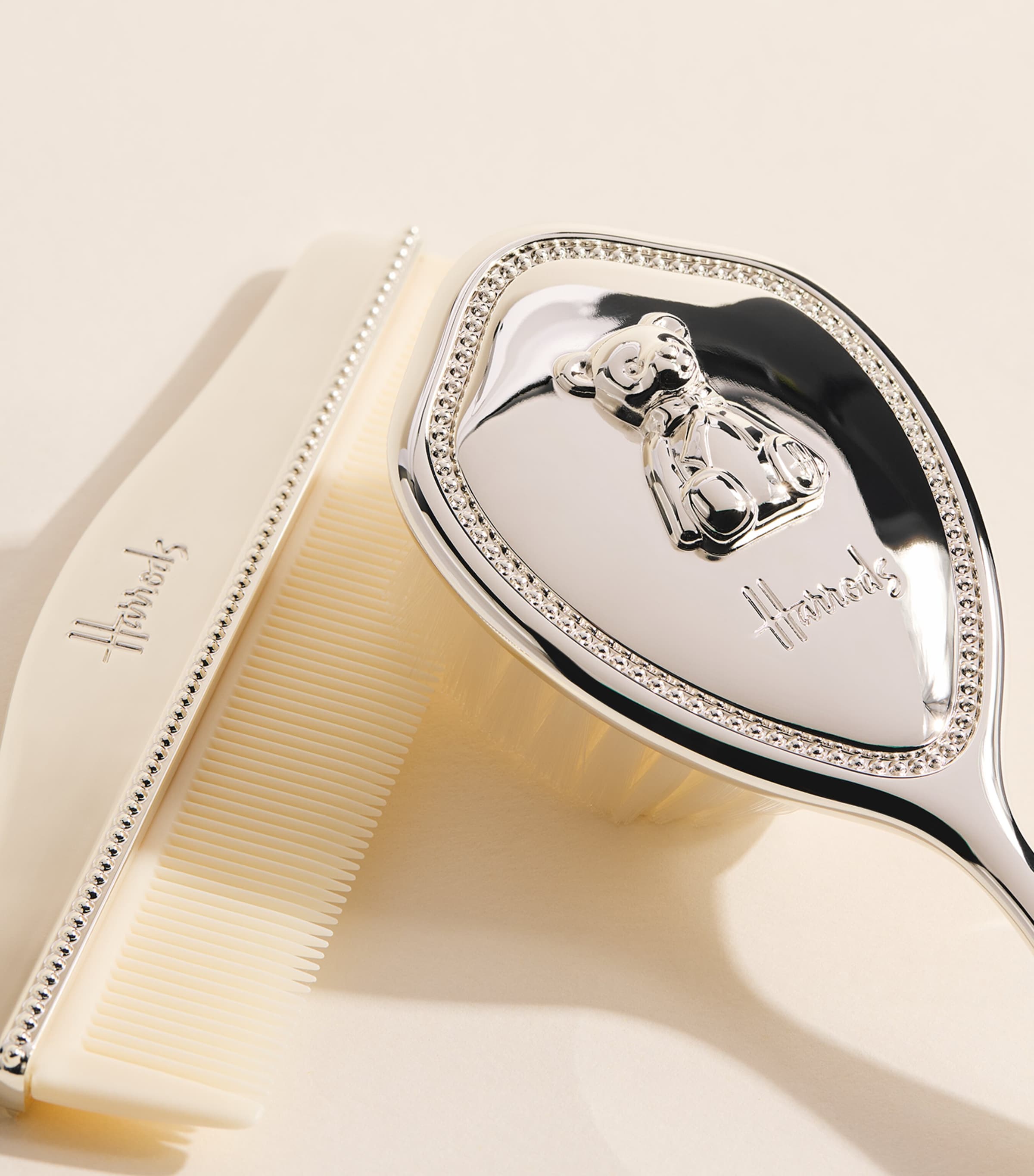 Harrods Brush and Comb Set Silver Image 4