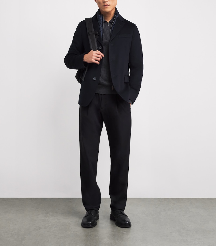 Technical Water-Repellent Drawstring Trousers 9300 BLACK Image 2