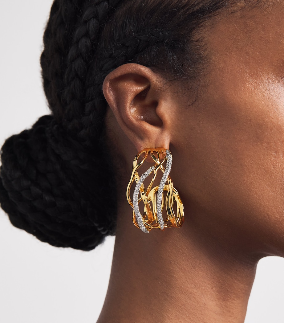 Alexis Bittar Gold-Plated Solanales Woven Earrings Gold Image 2