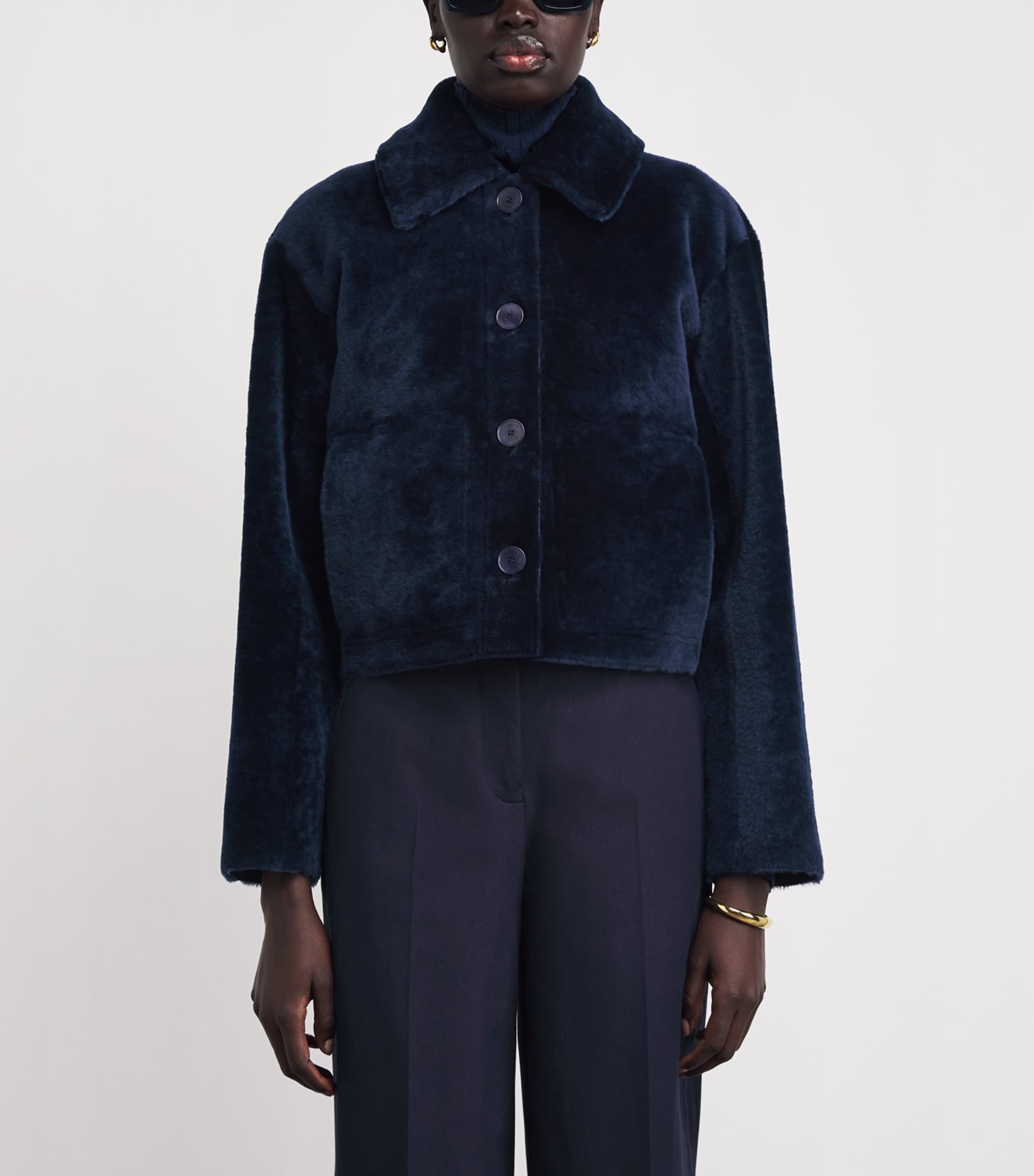 Shearling Reversible Alloway Jacket INDIGO Image 3