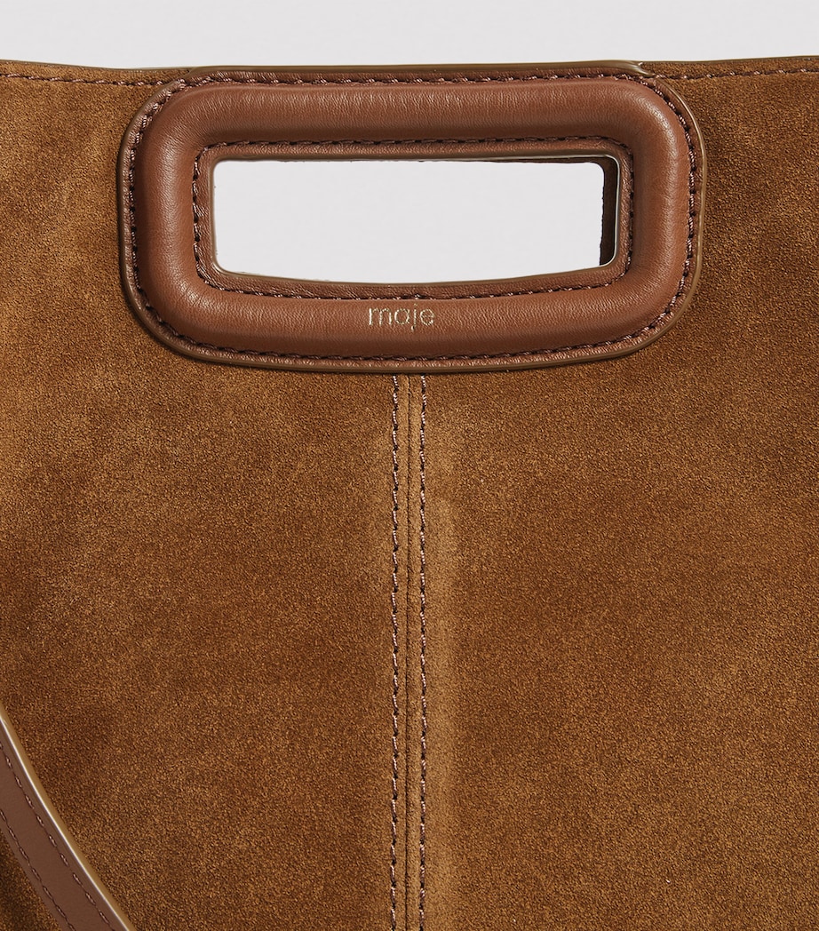 Suede M Top-Handle Bag CAMEL Image 12