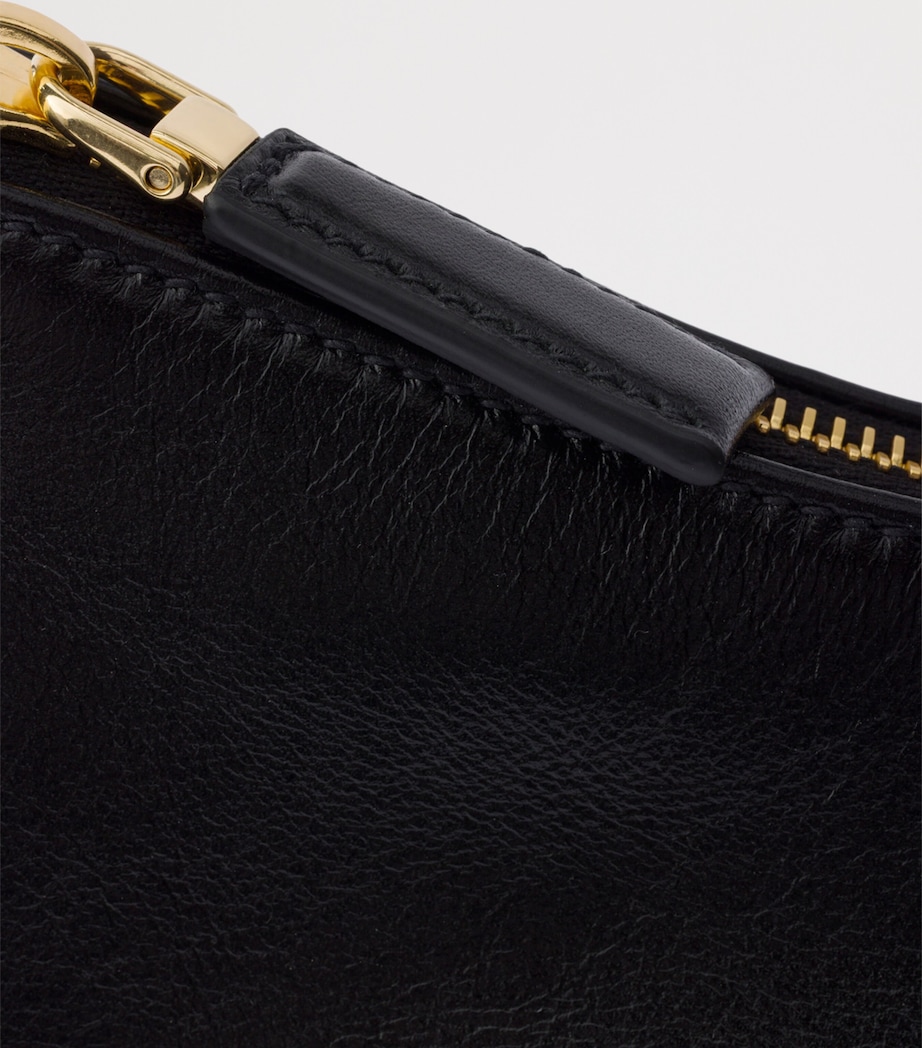 Prada Medium Leather Aimée Shoulder Bag Black Image 5