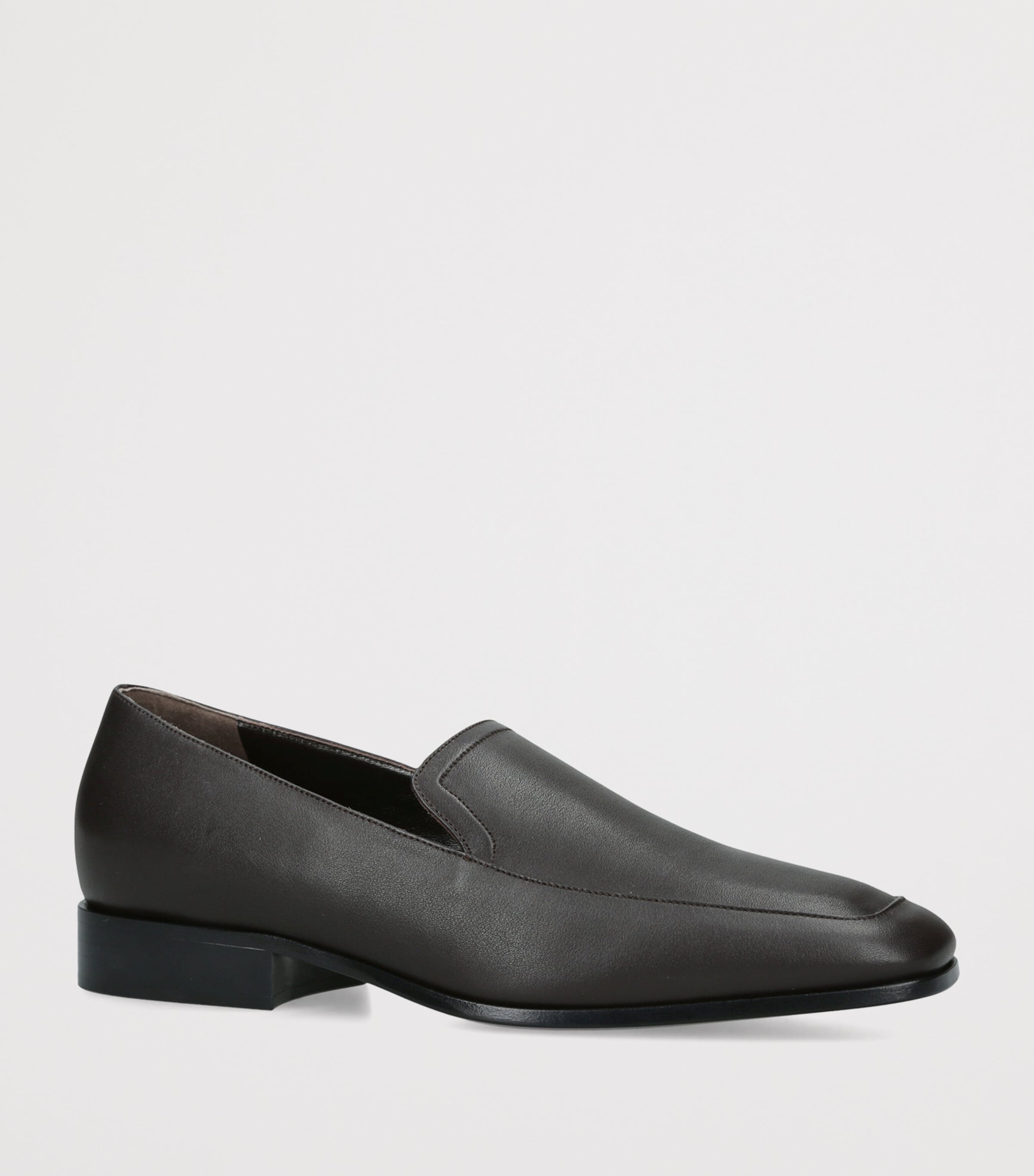 Herbert Levine Leather The Real Deal Loafers 25 Dark Brown Image 2