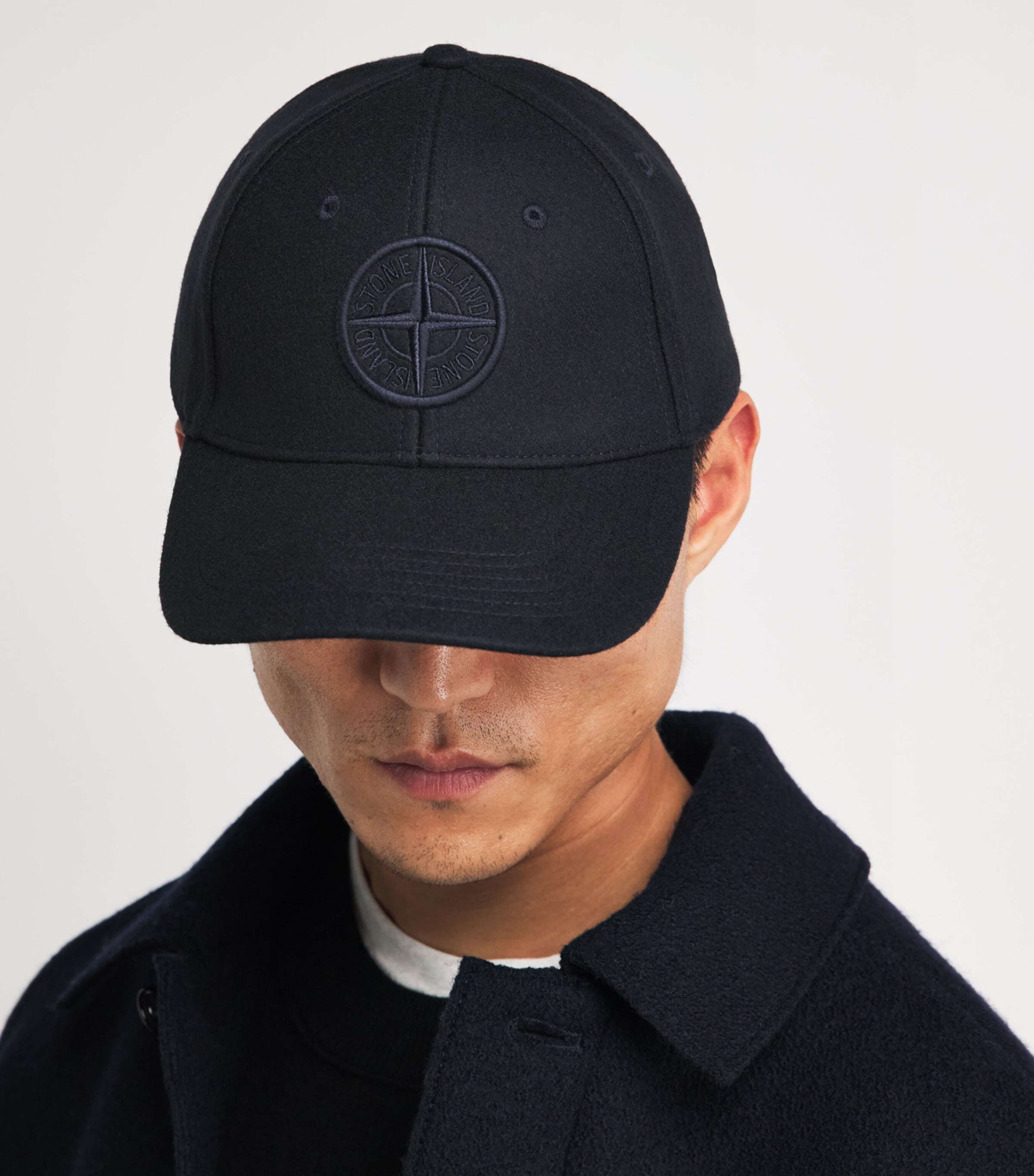 Stone Island Virgin Wool-Blend Compass Baseball Cap Image 2
