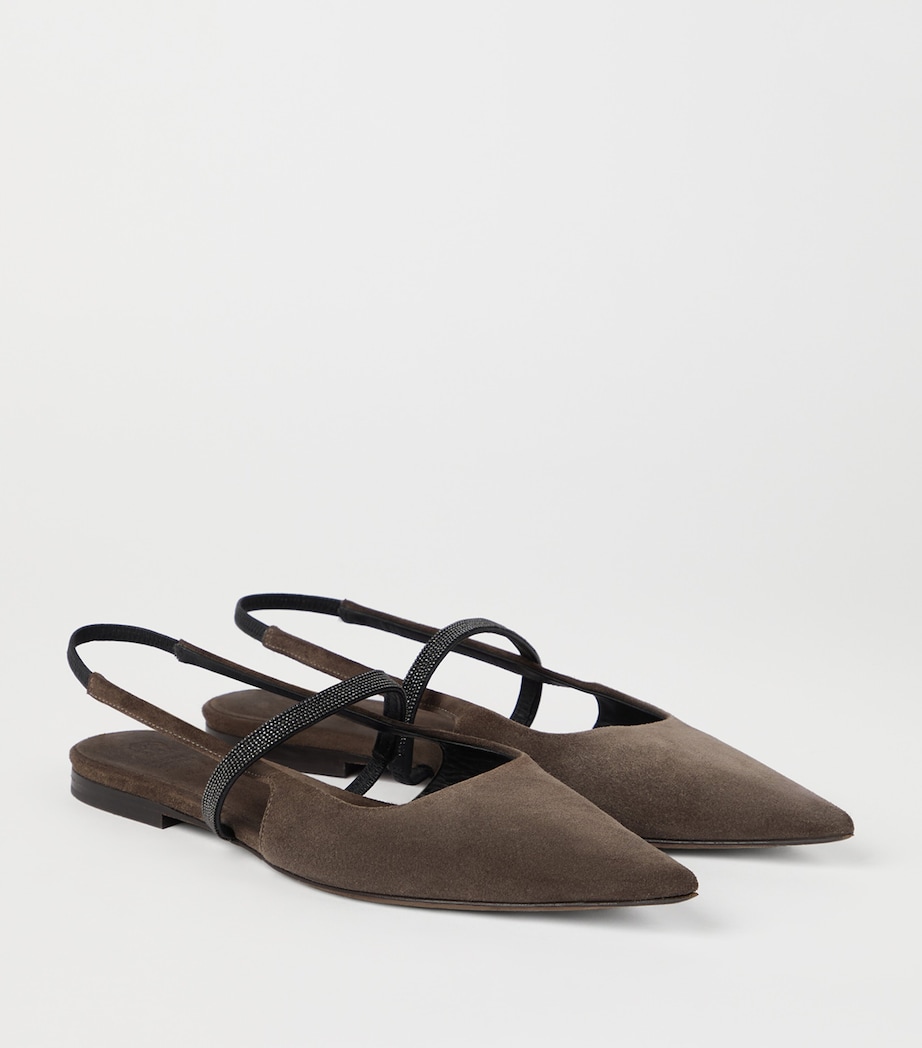 Suede Slingback Flats C8769 Image 5