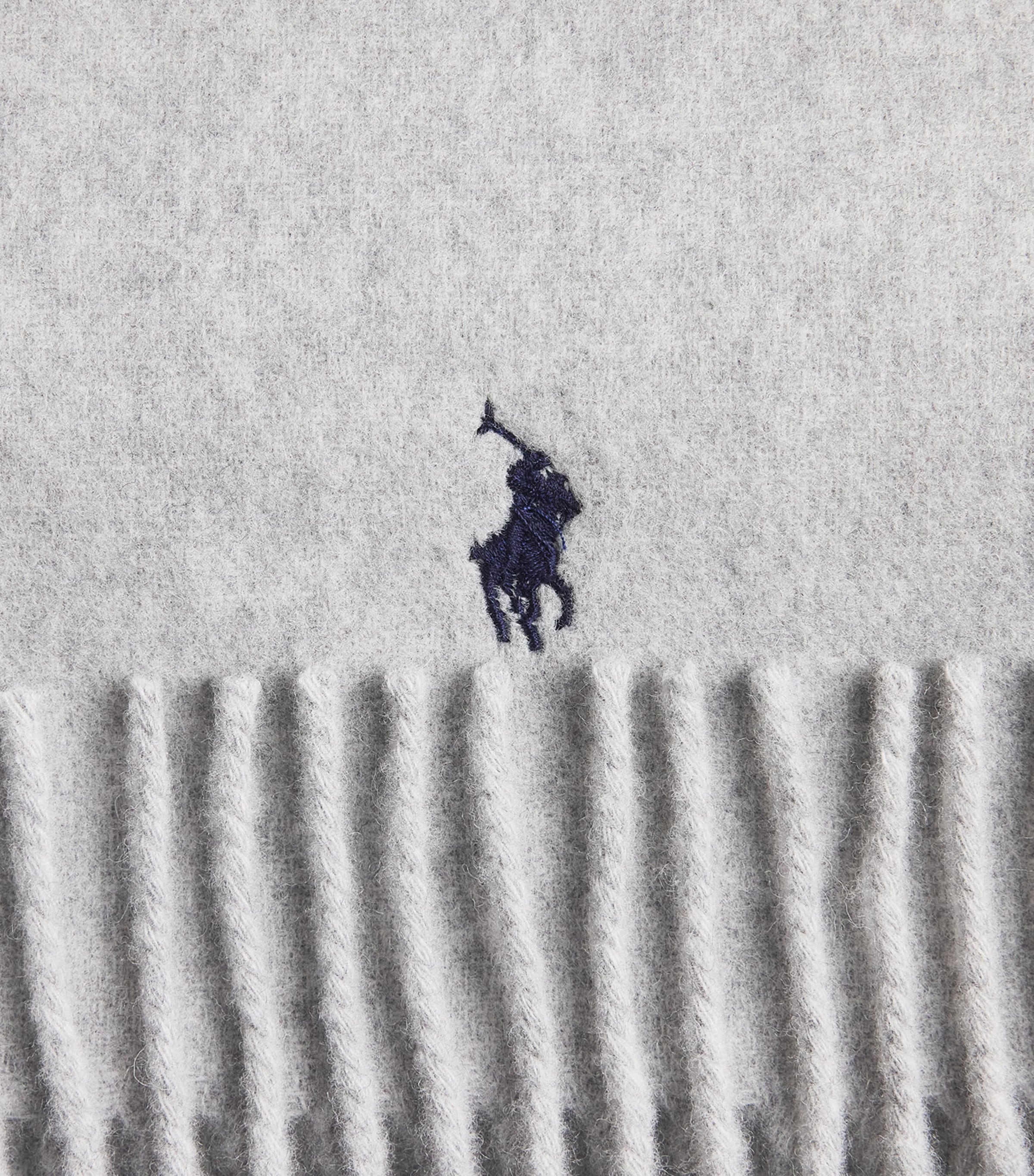 Wool Polo Pony Scarf GREY Image 4