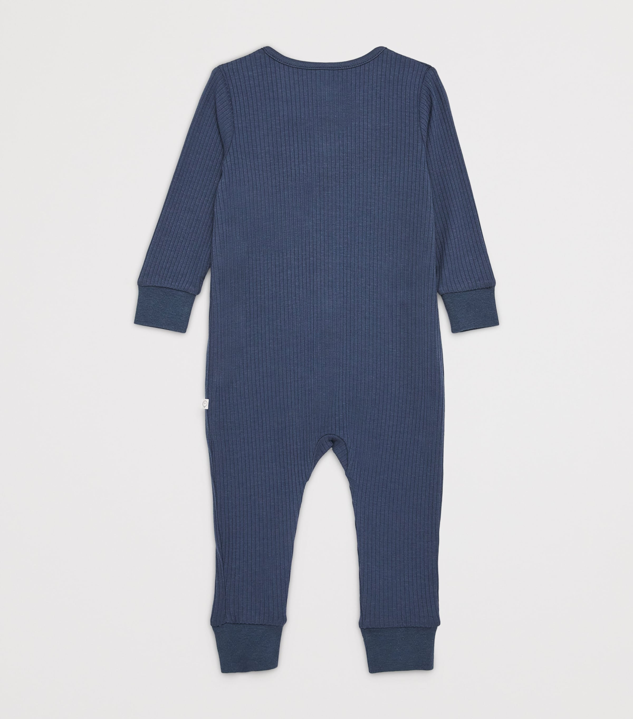Ribbed Clever Zip Playsuit (9-12 Months) RIBBED NAVY Image 2