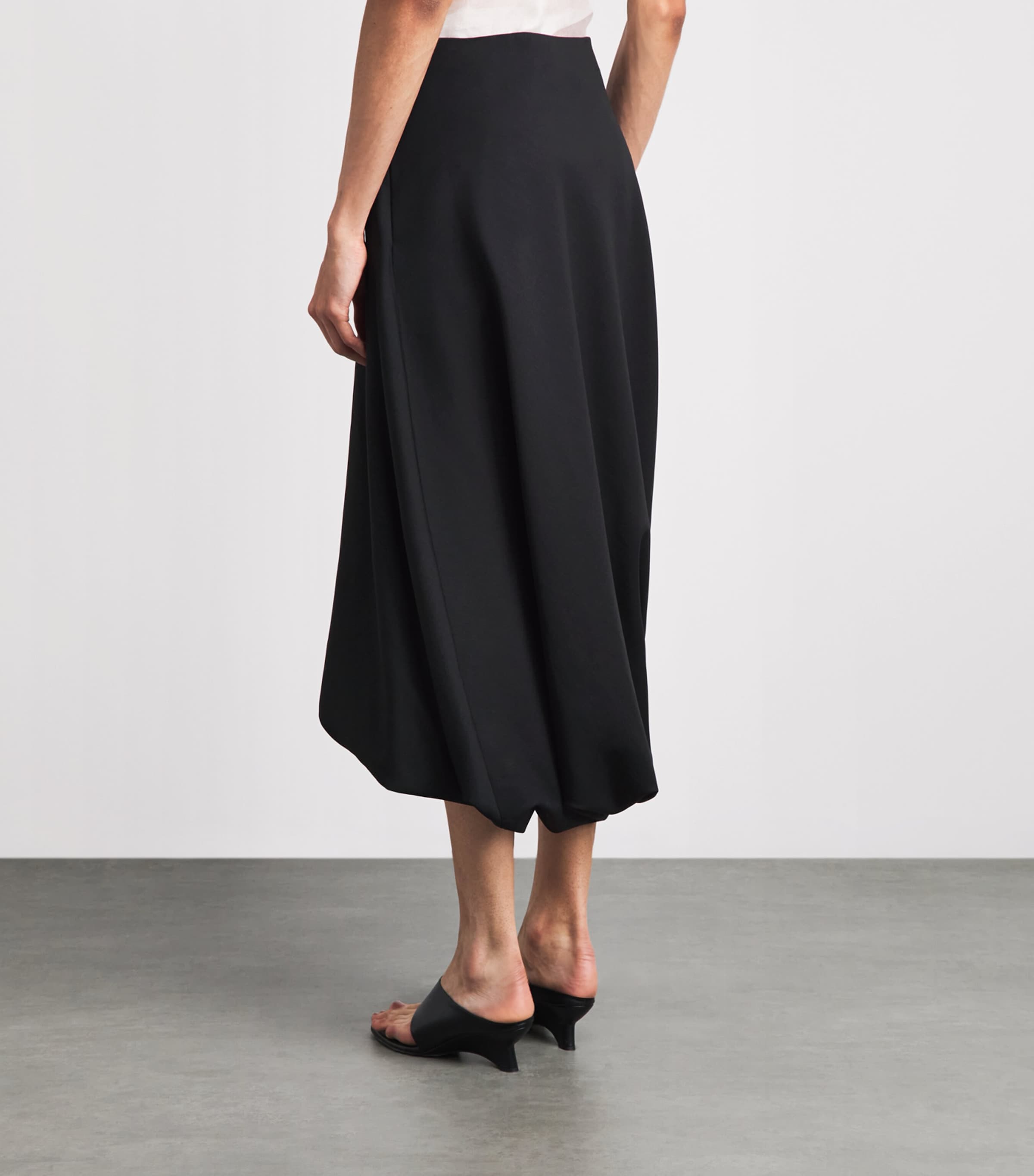 Róhe Womens Twisted Midi Skirt Black Image 5