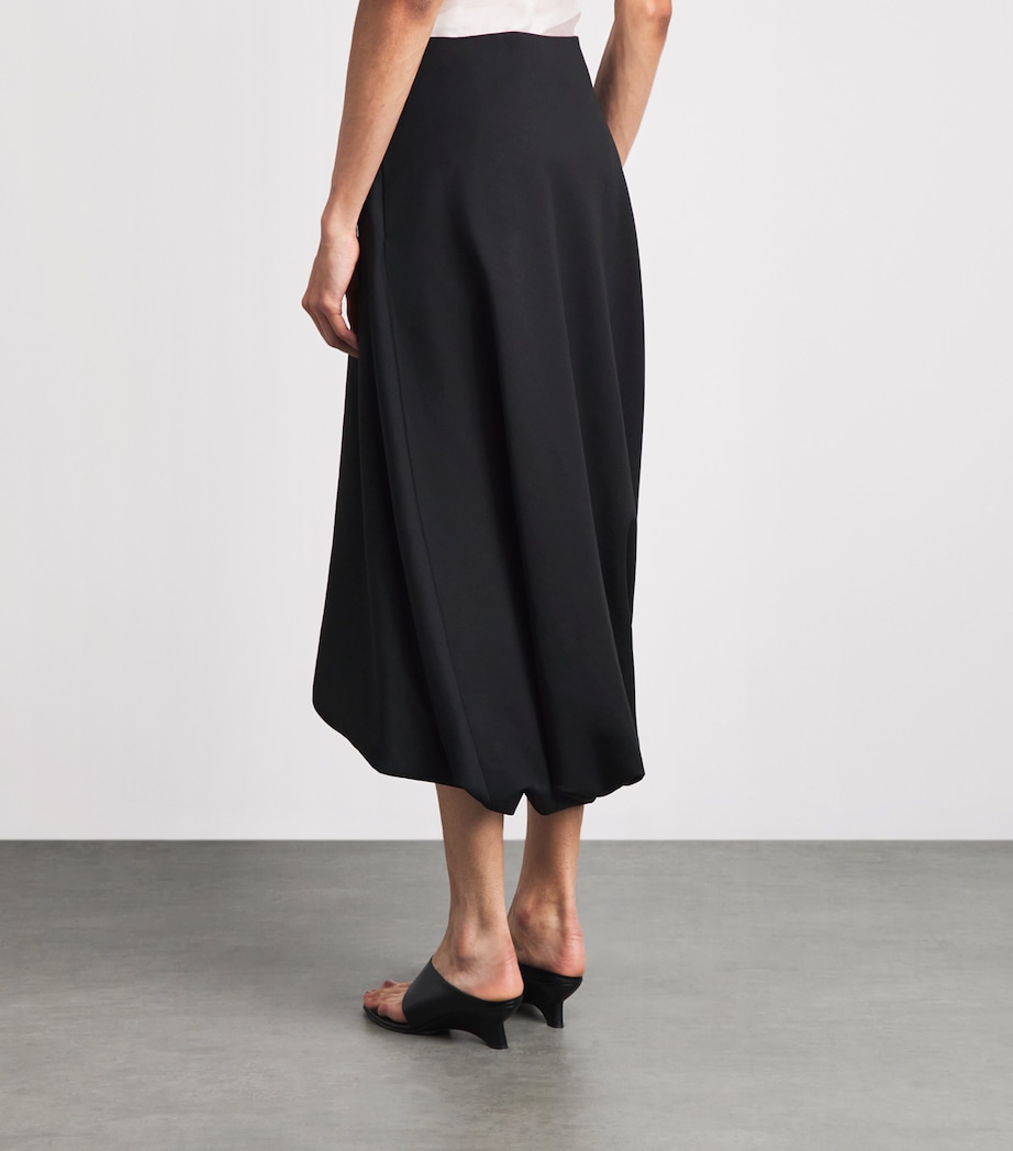 Róhe Womens Twisted Midi Skirt Black Image 5
