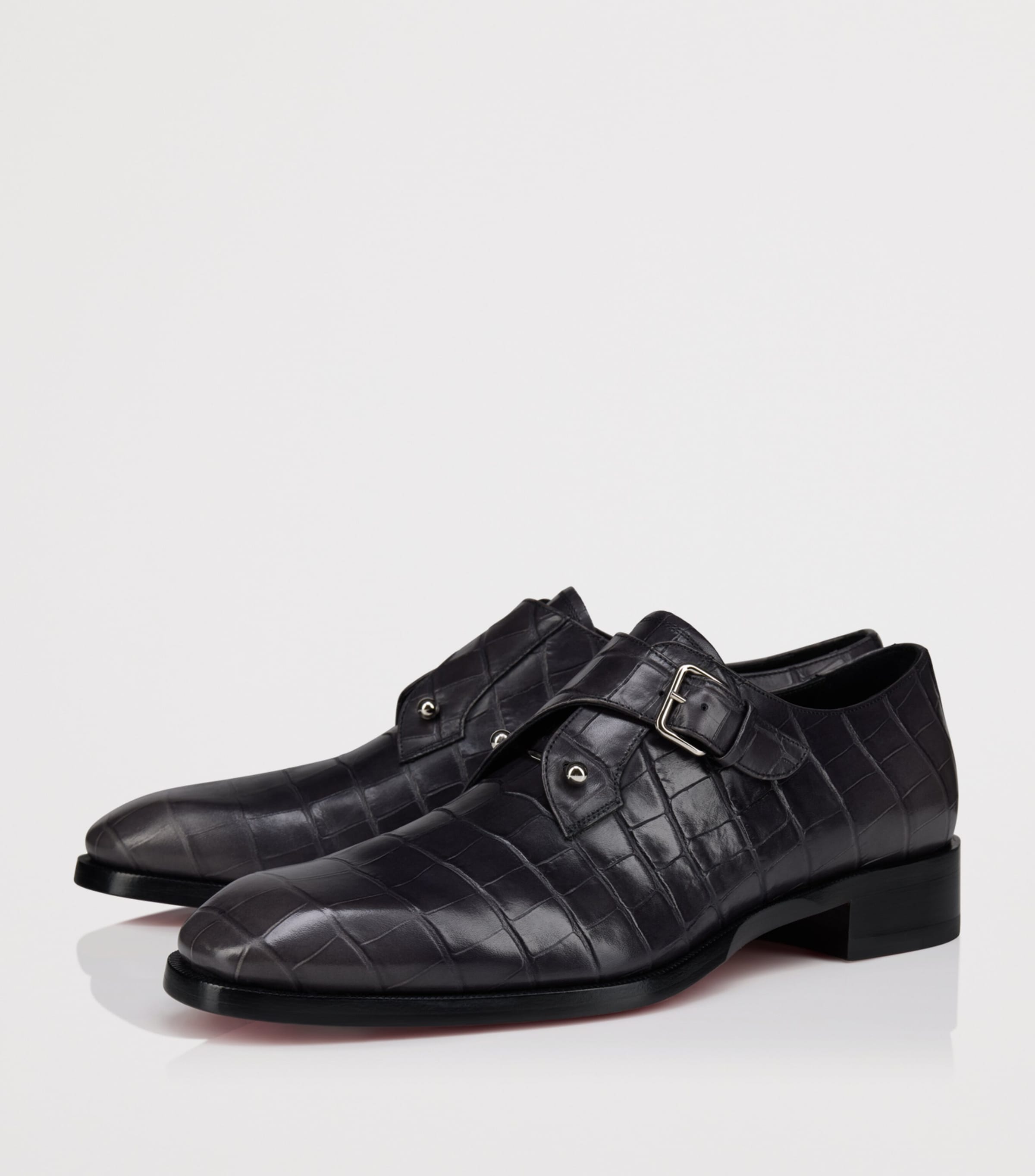 Christian Louboutin Chambelimonk Leather Monk Shoes Image 2