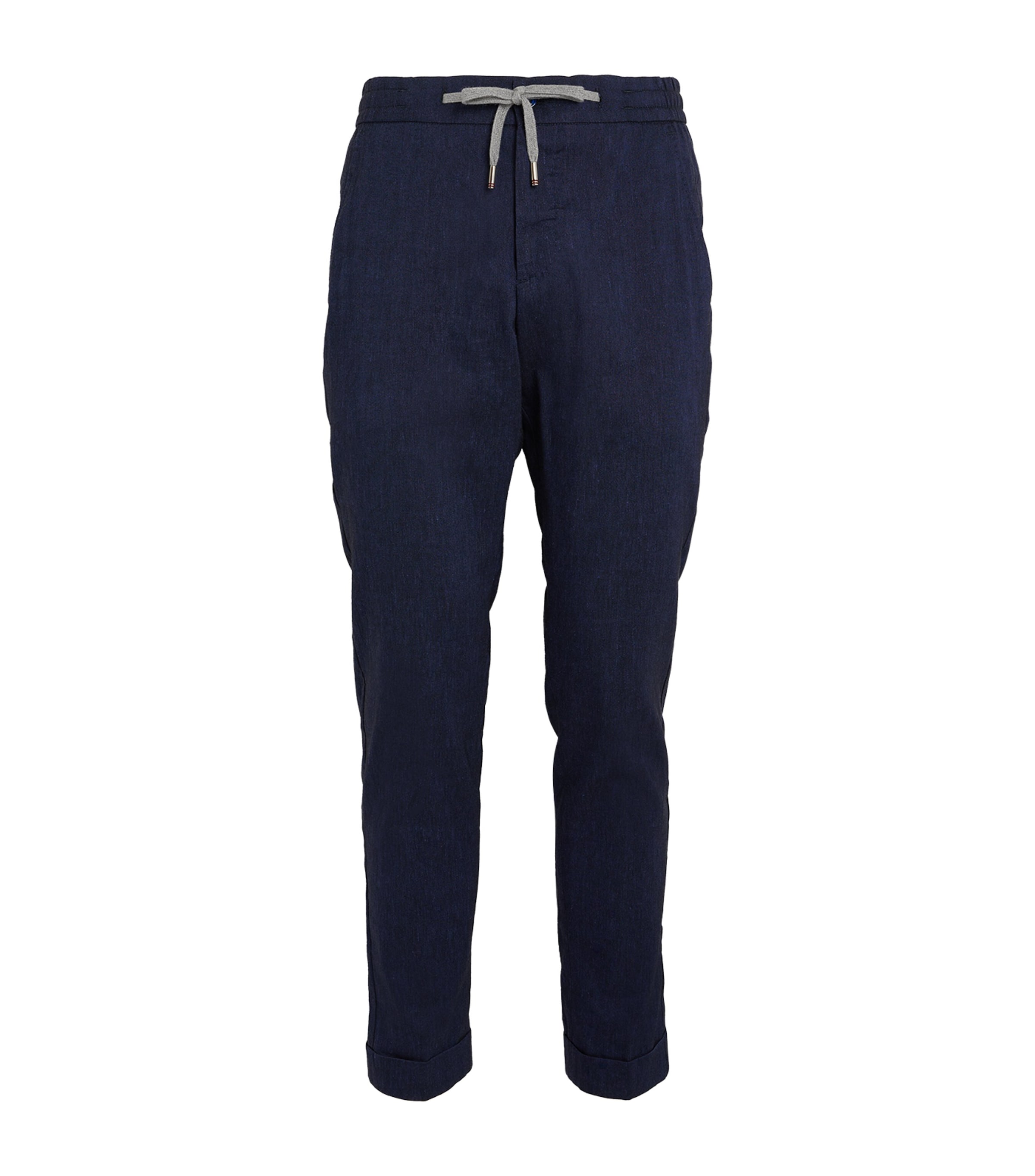 Marco Pescarolo Cashmere-linen Drawstring Trousers In Blue