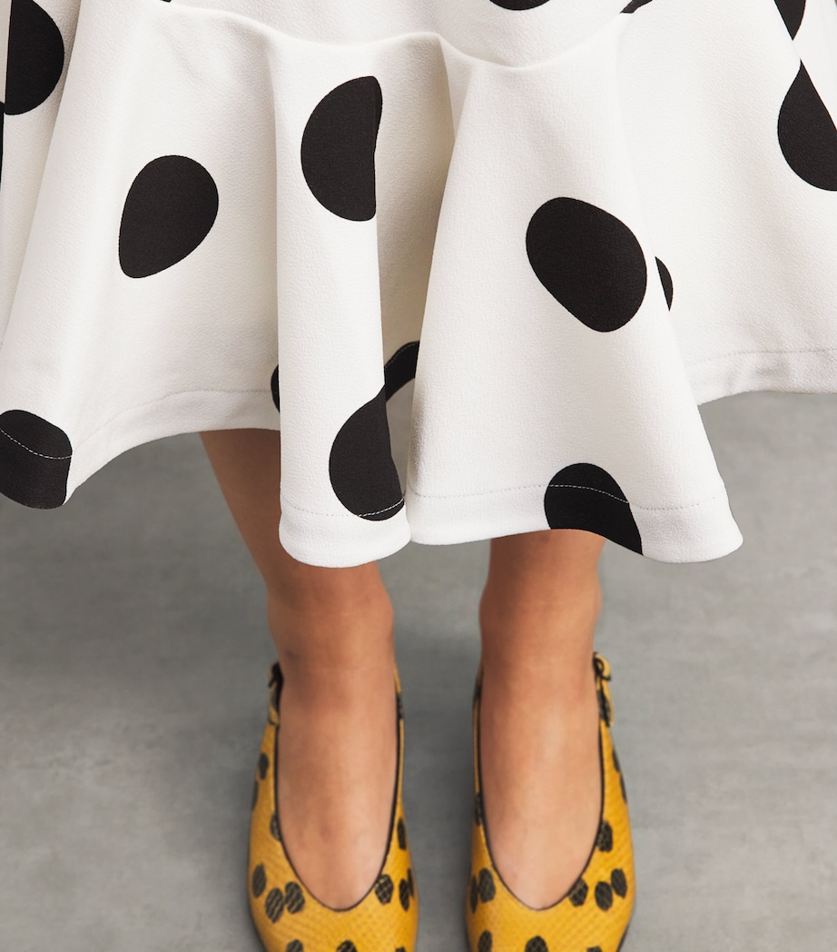 Jacquemus Womens Polka-Dot Palmier Midi Dress Dts Logo W/b Image 3