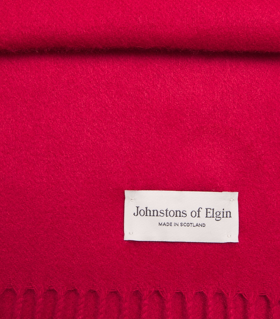 Johnstons Of Elgin Natural Cashmere Scarf Claret Image 4