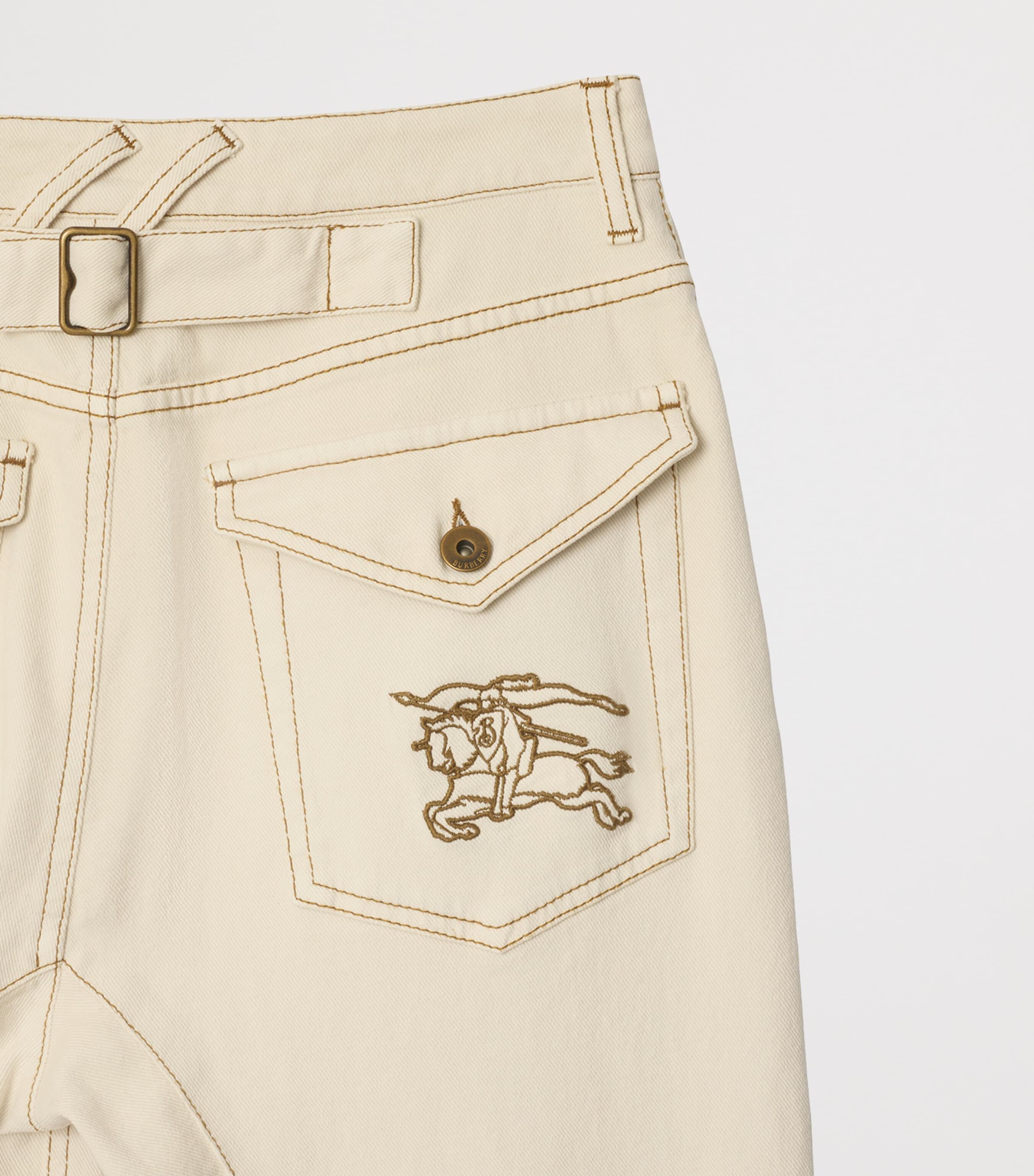 Stretch-Cotton Bootcut High-Rise Jeans CERAMIC WHITE Image 4