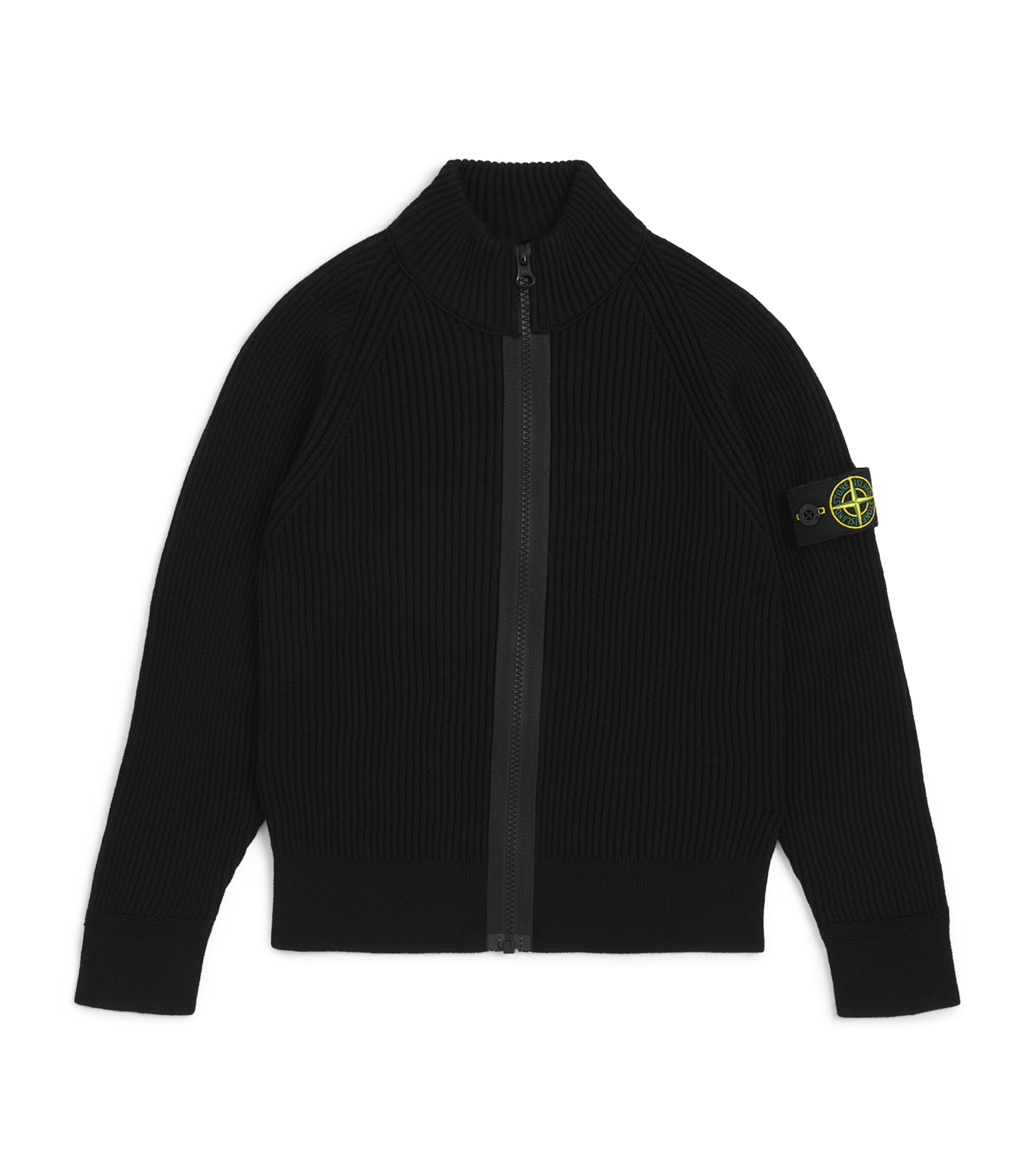 Stone Island Junior Kids' Wool Jacket In Black