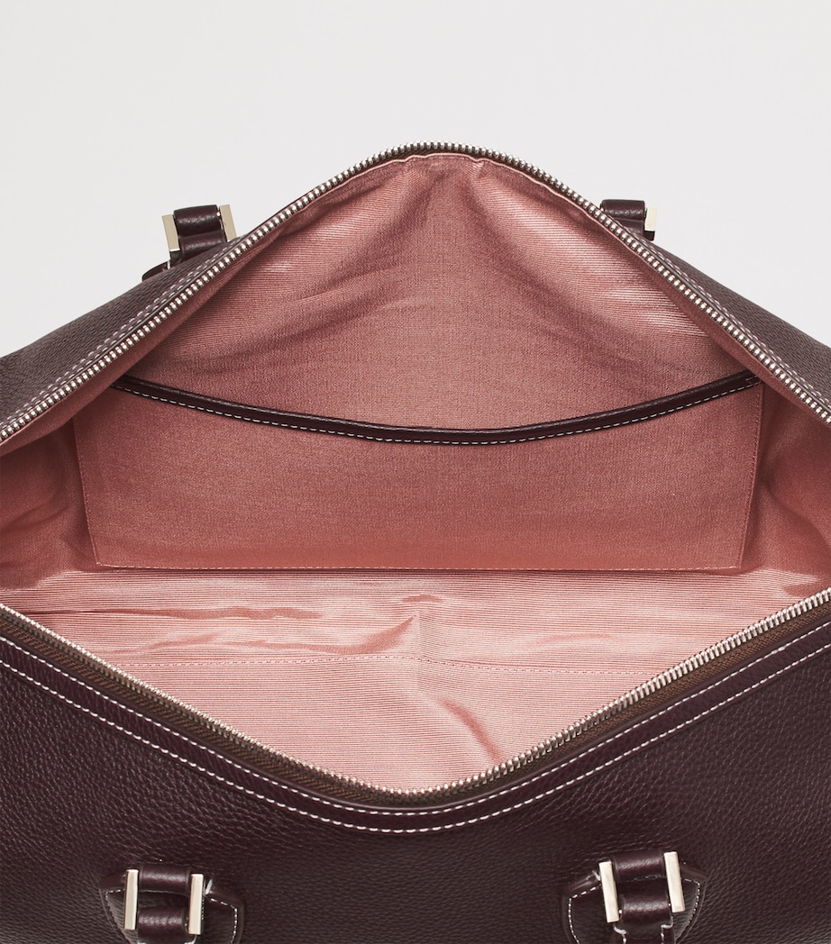Leather Hudson Flight Bag WINE Image 6