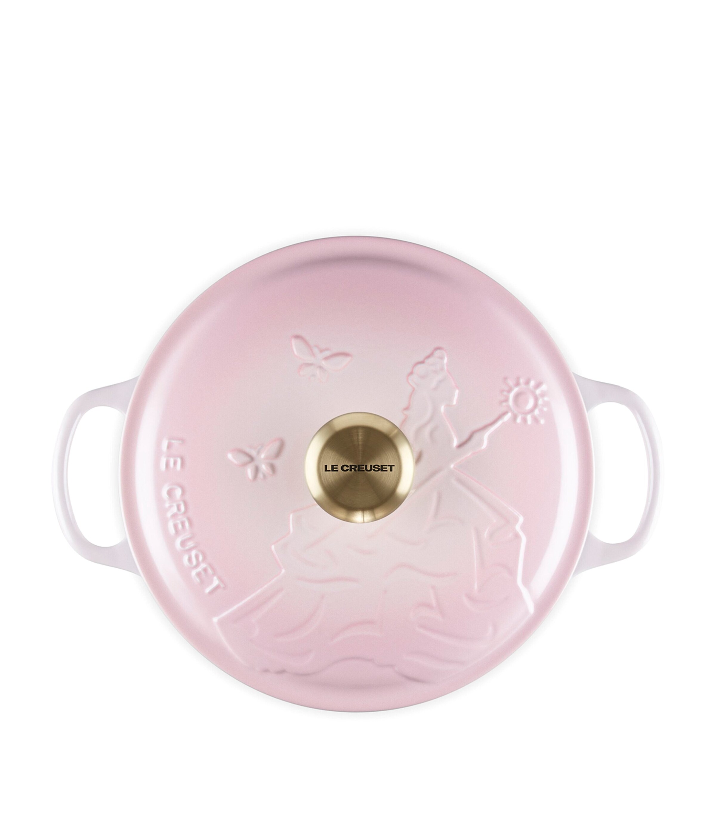 Cast Iron Glinda Embossed Casserole Dish (24cm) PINK Image 7