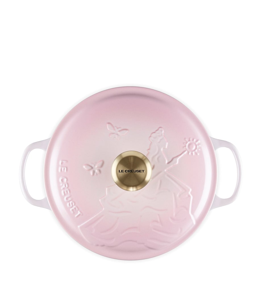 Cast Iron Glinda Embossed Casserole Dish (24cm) PINK Image 7