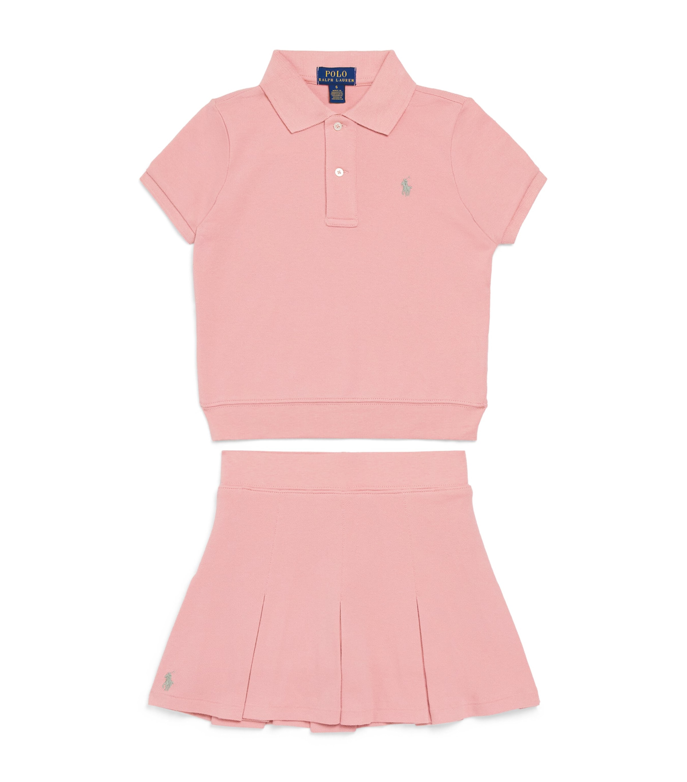 Ralph Lauren Kids Polo Shirt and Skirt Set (7-14 Years) Adirondack Rose Image 1