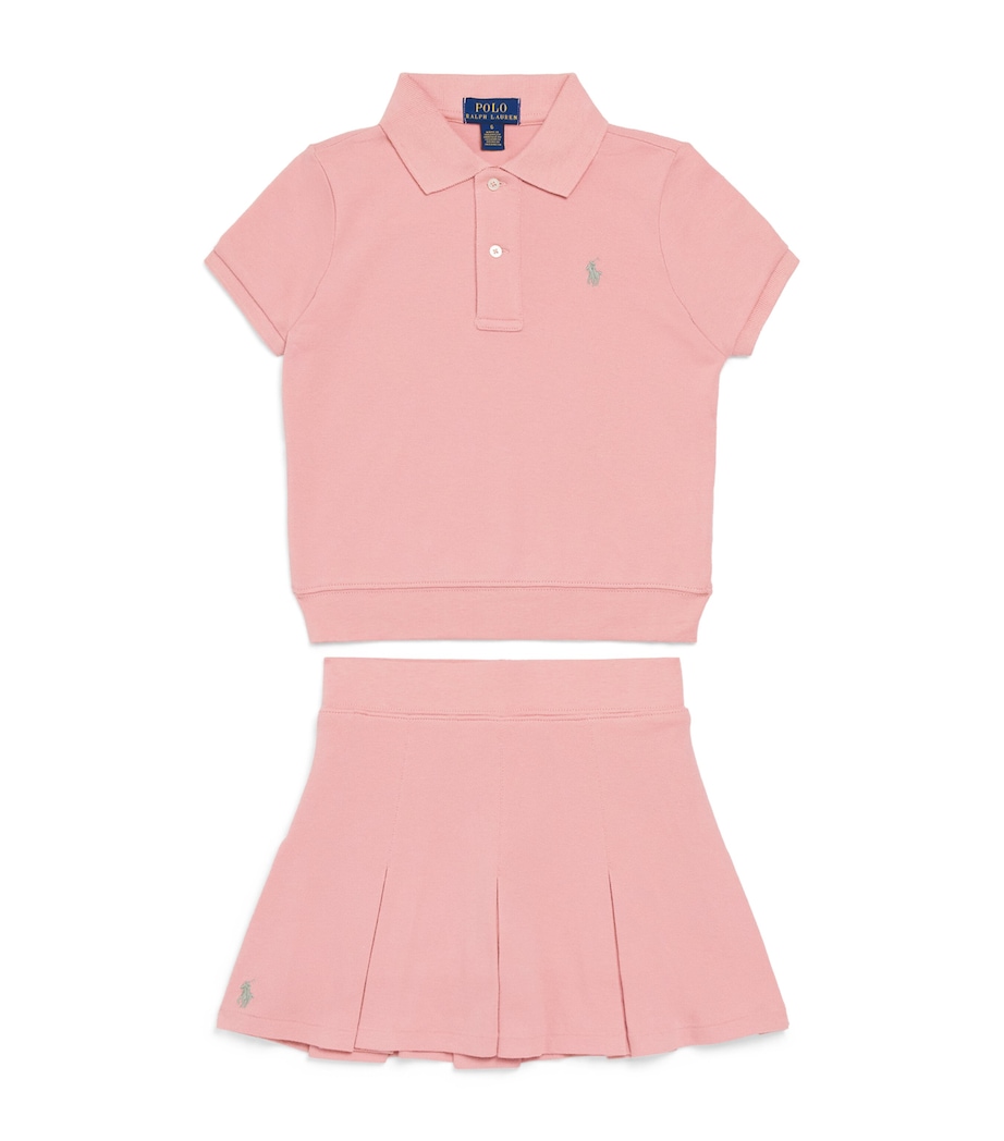 Ralph Lauren Kids Polo Shirt and Skirt Set (7-14 Years) Adirondack Rose Image 1