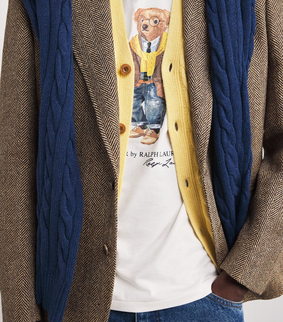 Cotton Polo Bear T-Shirt WHITE Image 6