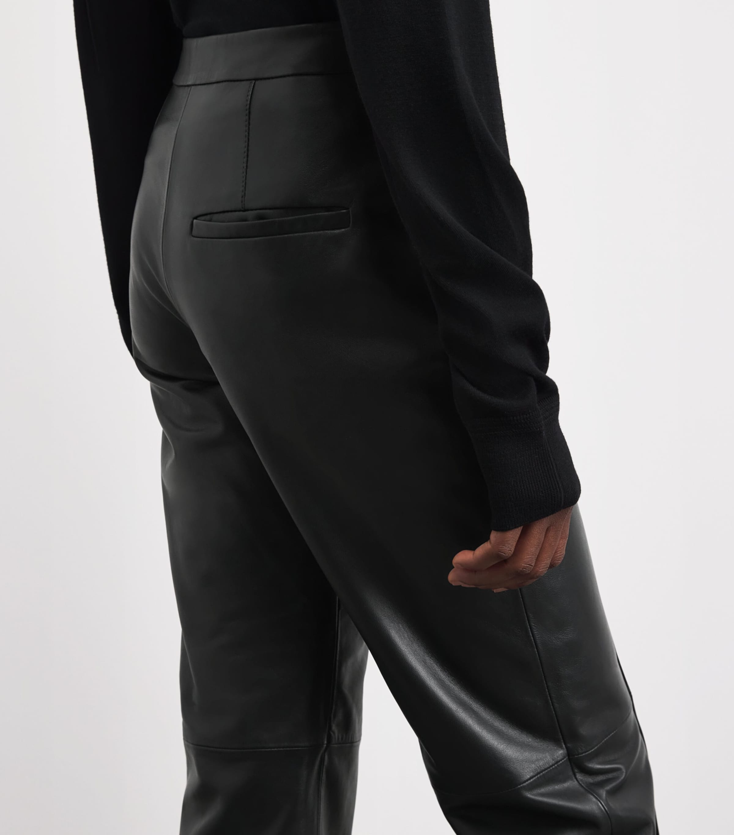 Yves Salomon Womens Lambskin Straight Tailored Trousers Image 3