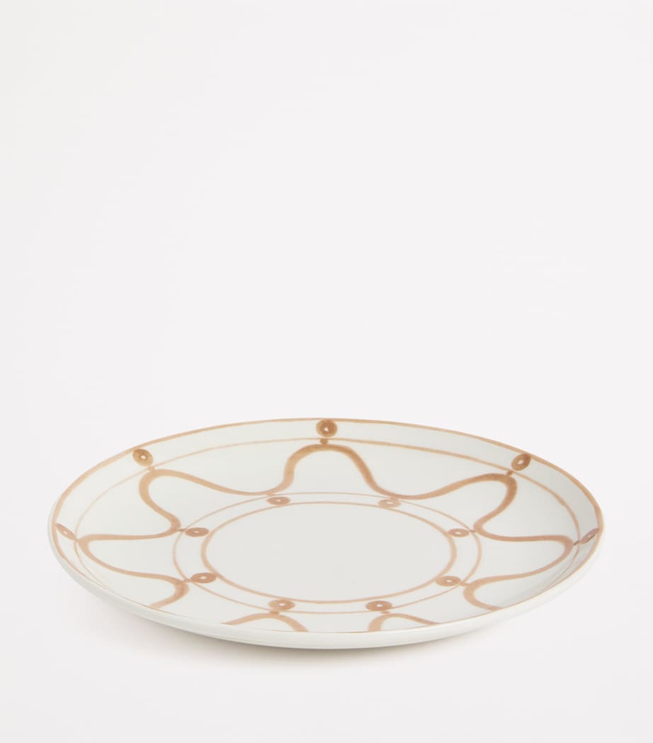 Porcelain Serenity Dessert Plate (21cm) BEIGE ON WHITE Image 2