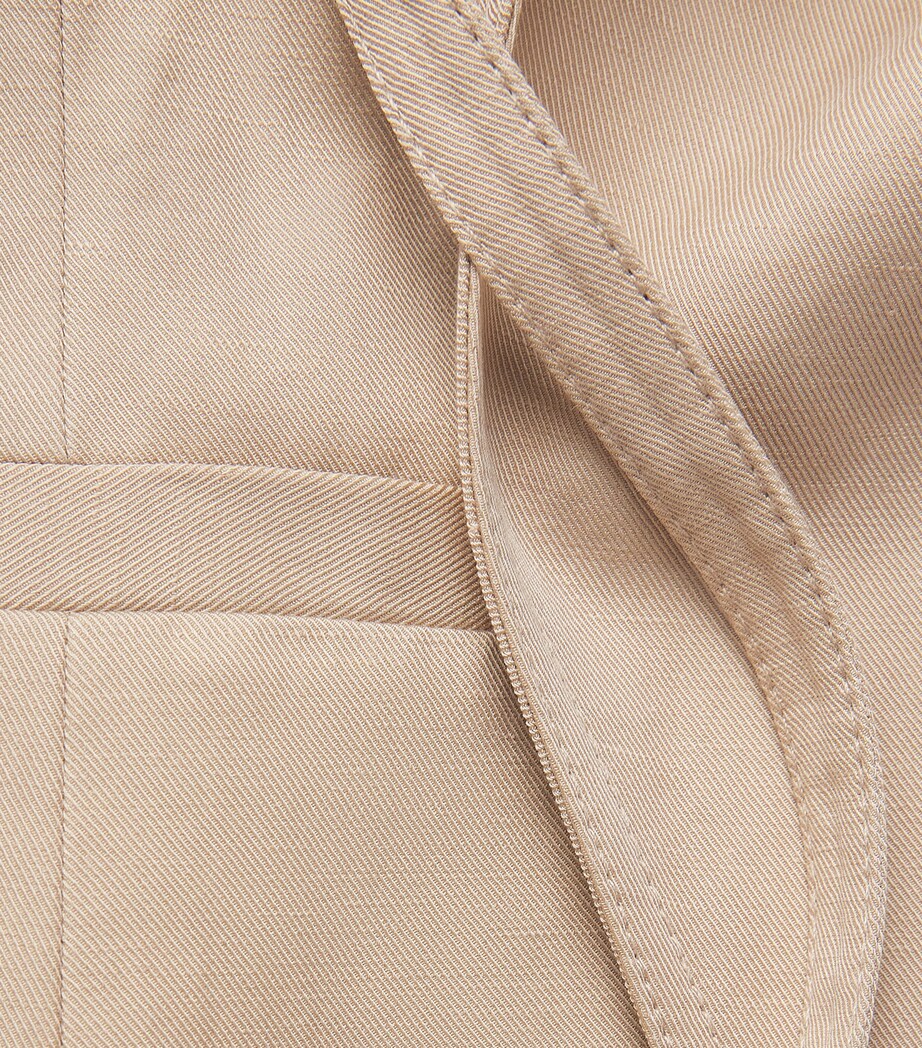 ME+EM Womens Wrap-Around Waistcoat Warm Stone Image 6